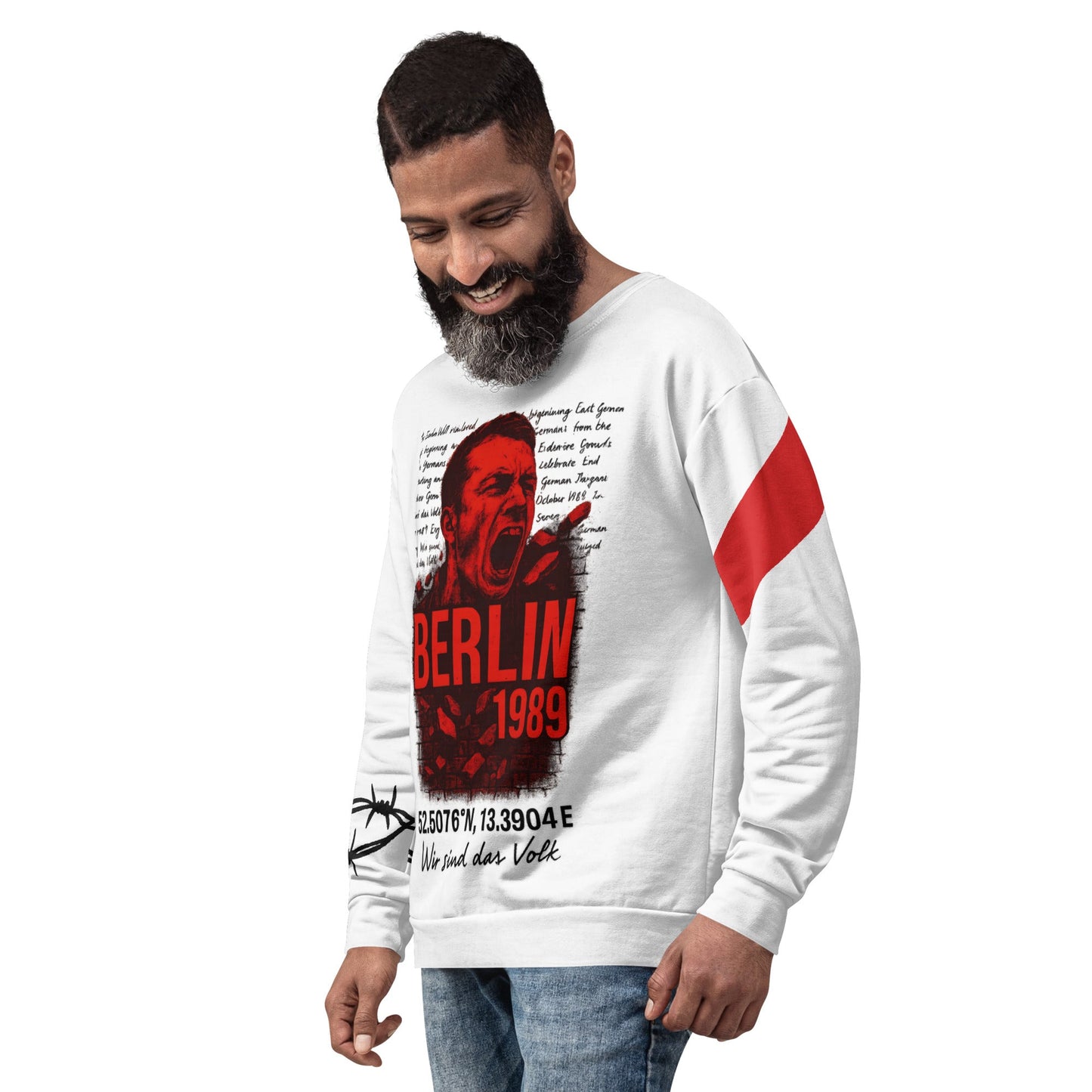 Berlin 1989 Organic Sweatshirt – Unisex Heritage Crew | ccanvas - Sweatshirt | Ccanvas