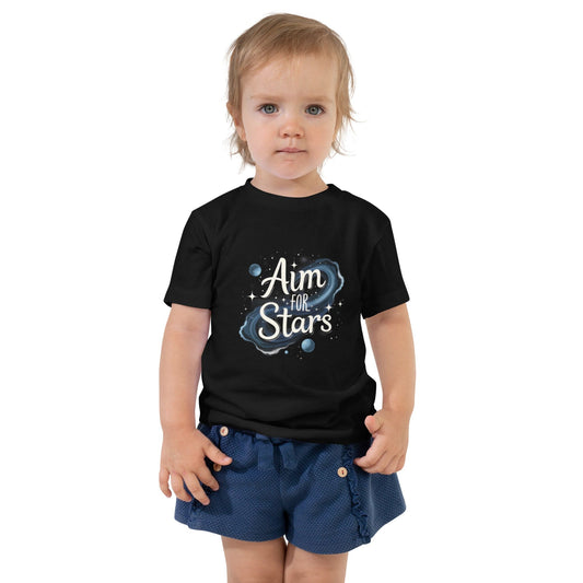 Aim for the Stars Kids T-Shirt – Inspirational Space Graphic Tee | ccanvas - Kids T-Shirts | Ccanvas