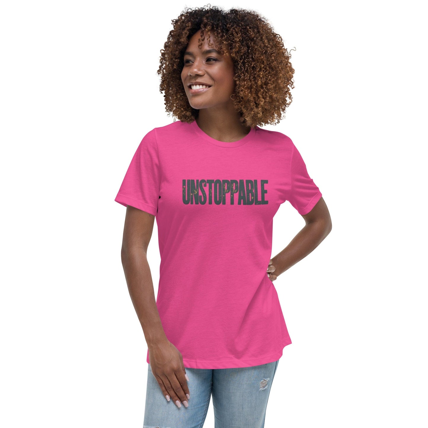 Unstoppable Motivational Graphic T-Shirt for Women – Empowerment Shirt | ccanvas - T-Shirt | Ccanvas