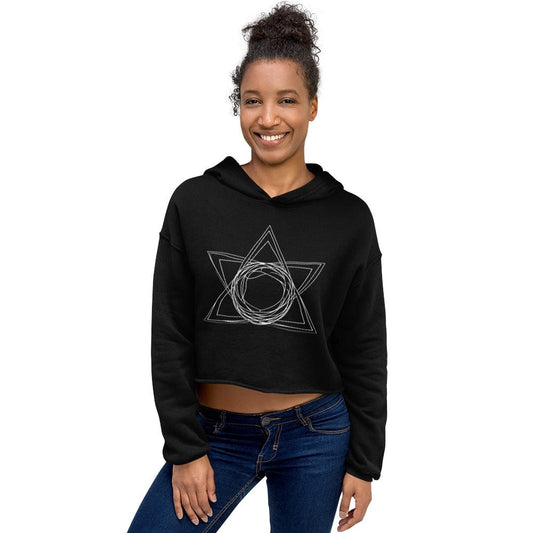 Geometric Star Hexa Cropped Hoodie | ccanvas - Cropped Hoodie | Ccanvas