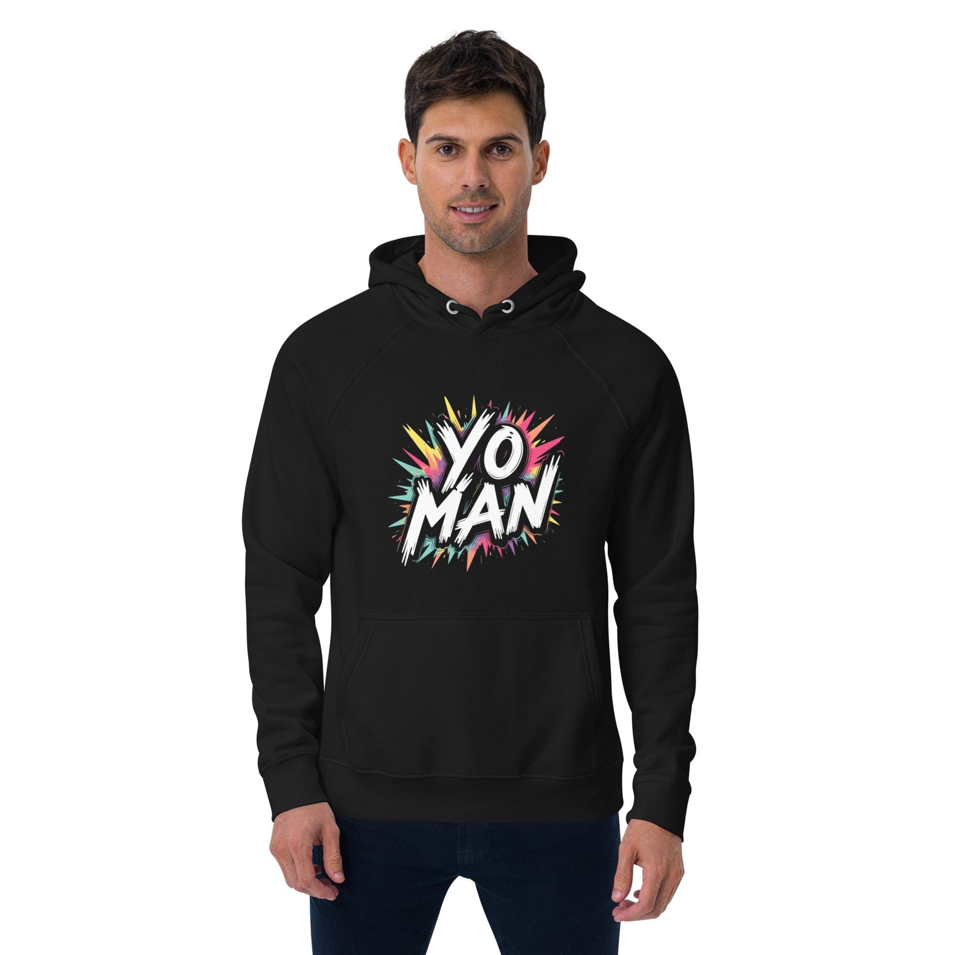 YO MAN Hoodie – Bold Comic Style Unisex Hoodie for Men & Women | ccanvas - Hoodies (Male & Female) | Ccanvas