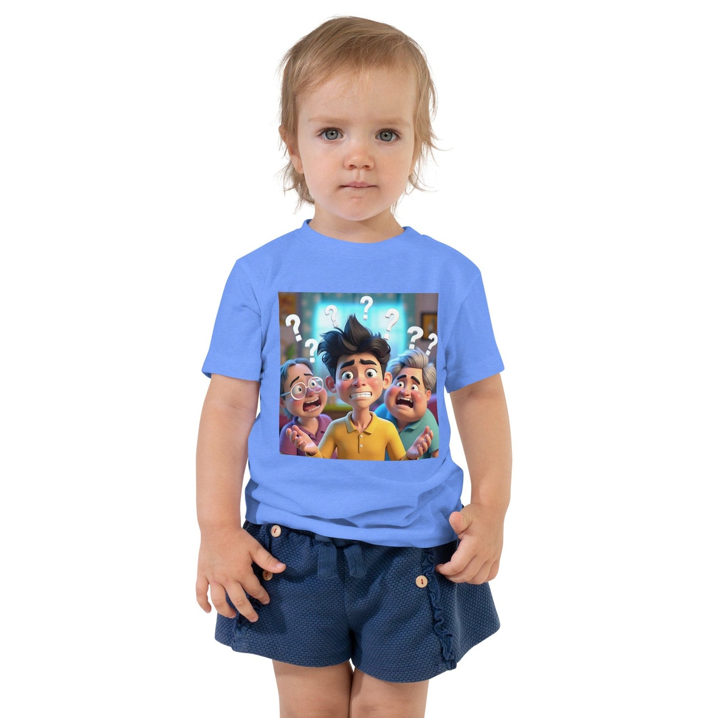 Funny Toddler T-Shirt with Confused Kids & Math Homework Design | ccanvas - Toddler T-Shirts | Ccanvas