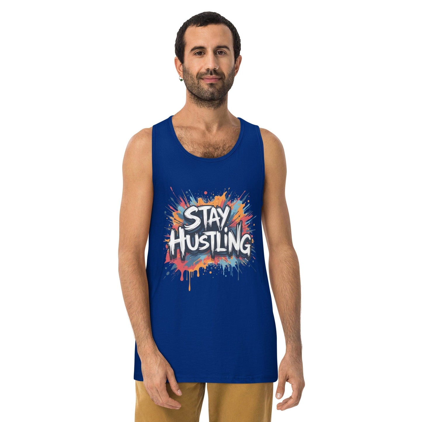 Stay Hustling Tank Top – Bold Street Style Motivational Tank for Men | ccanvas - T-Shirts (Male – Tank Tops) | Ccanvas