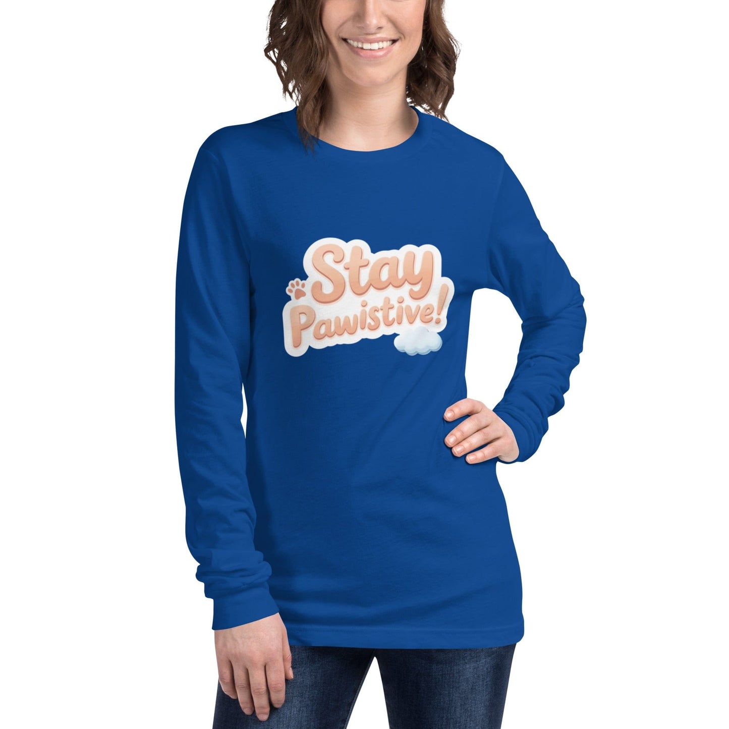 Stay Paw - sitive Long - Sleeve Shirt - Cute Dog Lover Tee | ccanvas - T-Shirt | Ccanvas