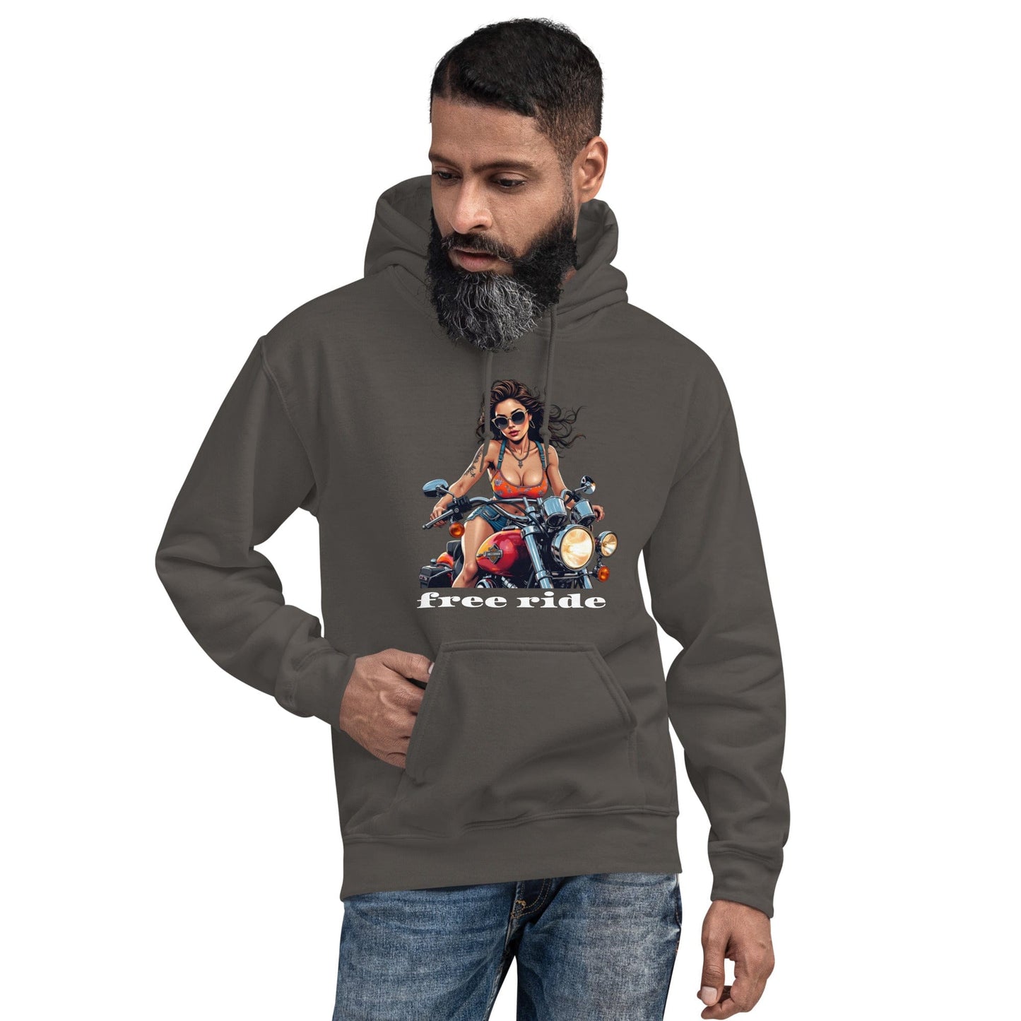 Free Ride Hoodie – Bold Biker Girl Graphic Sweatshirt | ccanvas - Unisex Hoodie | Ccanvas