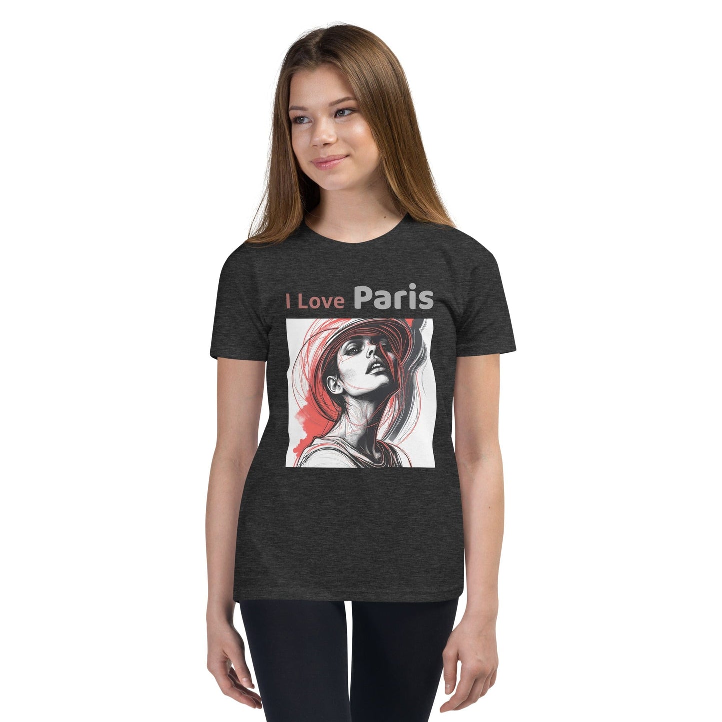 I Love Paris Red Hat Fashion T-Shirt for Women | ccanvas - Women’s T-Shirts | Ccanvas