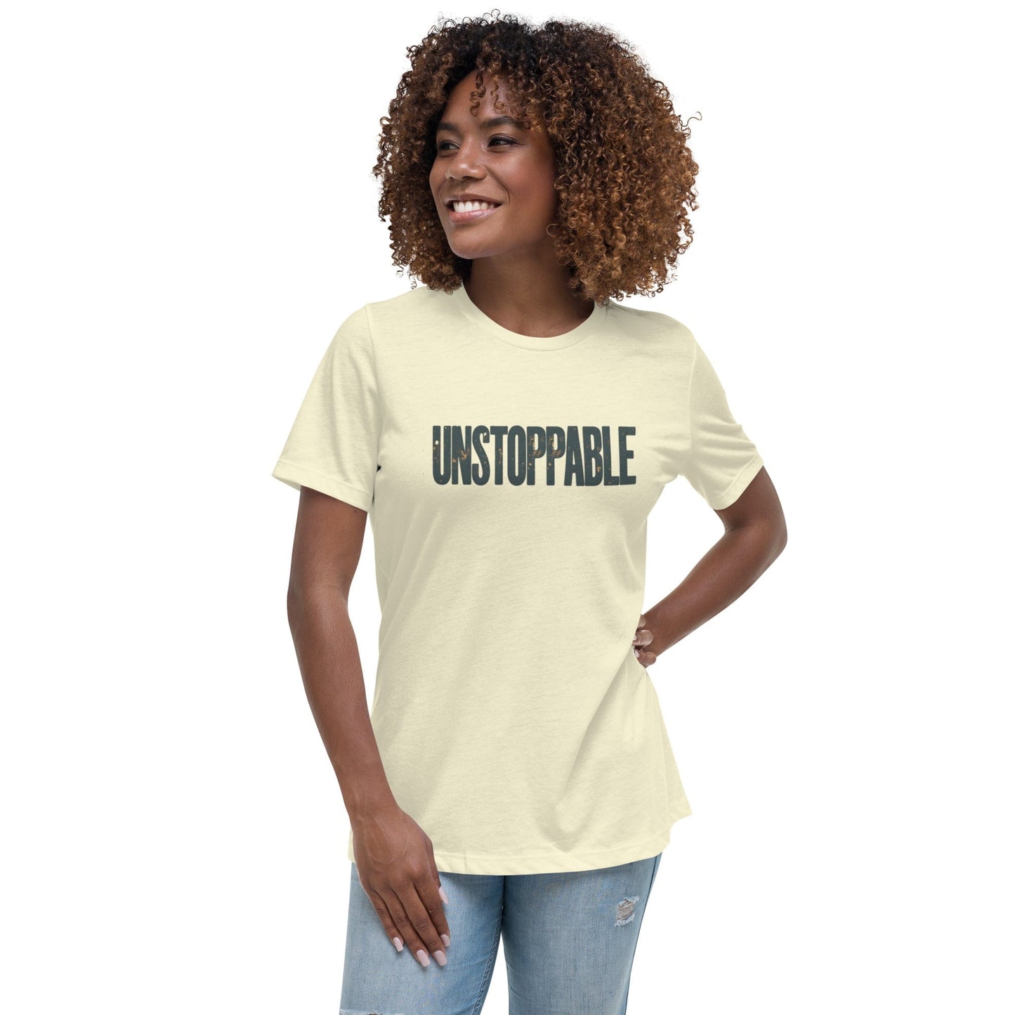 Unstoppable Motivational Graphic T-Shirt for Women – Empowerment Shirt | ccanvas - T-Shirt | Ccanvas