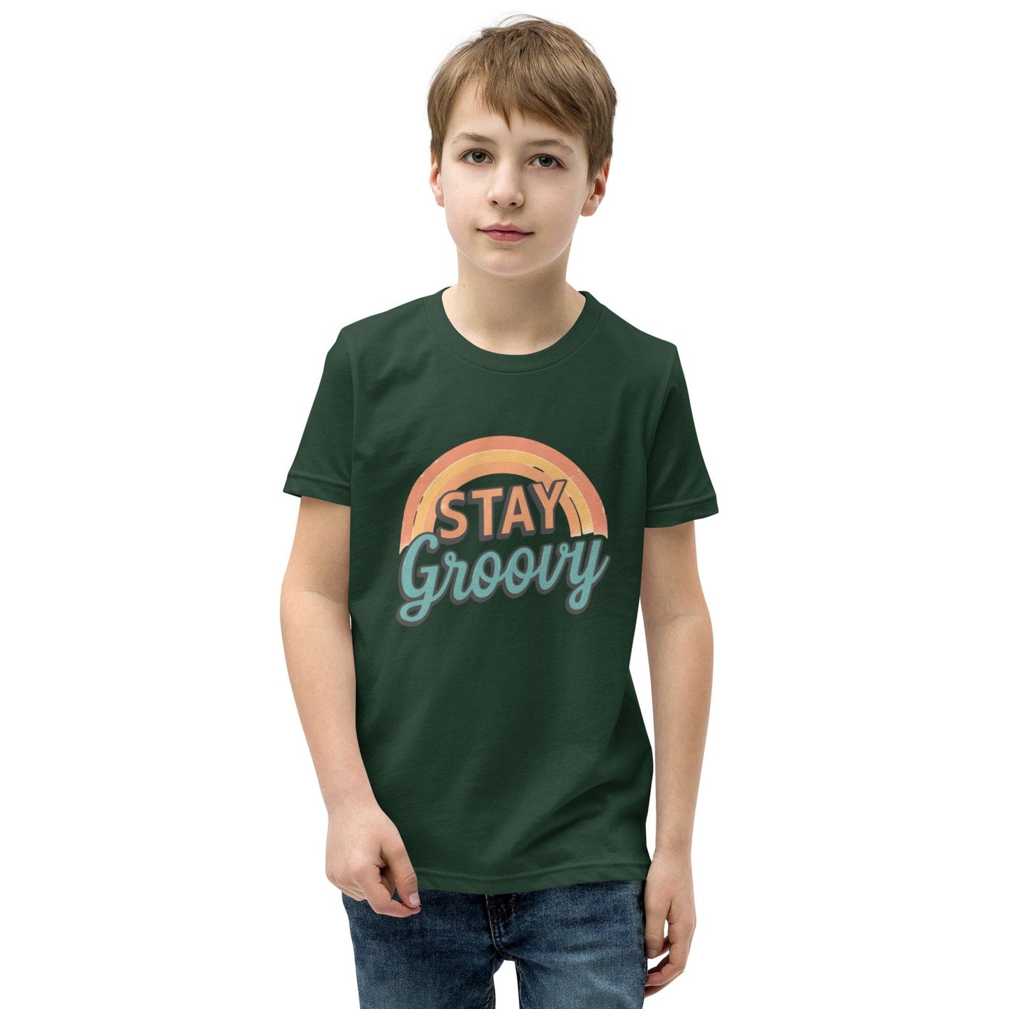 Stay Groovy Retro Rainbow Kids T-Shirt | ccanvas - Kids T-Shirts | Ccanvas