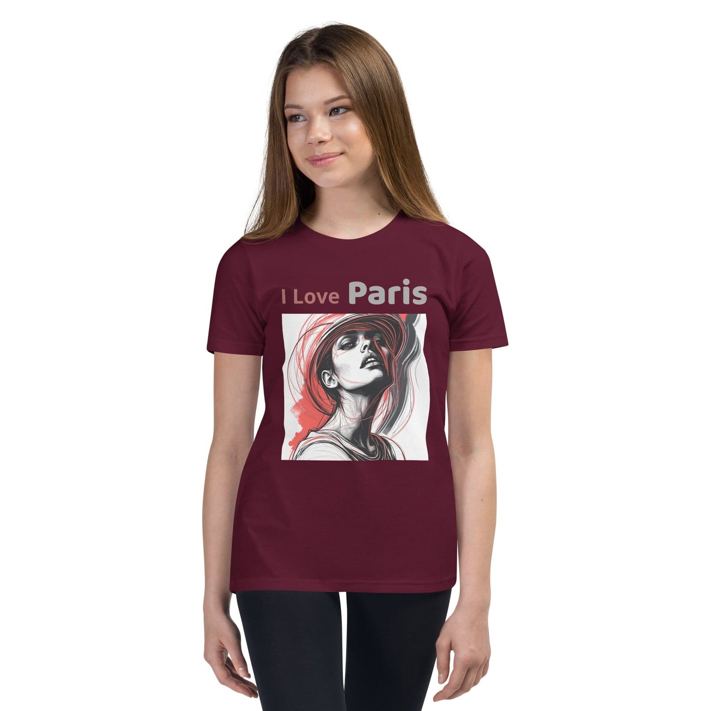 I Love Paris Red Hat Fashion T-Shirt for Women | ccanvas - Women’s T-Shirts | Ccanvas