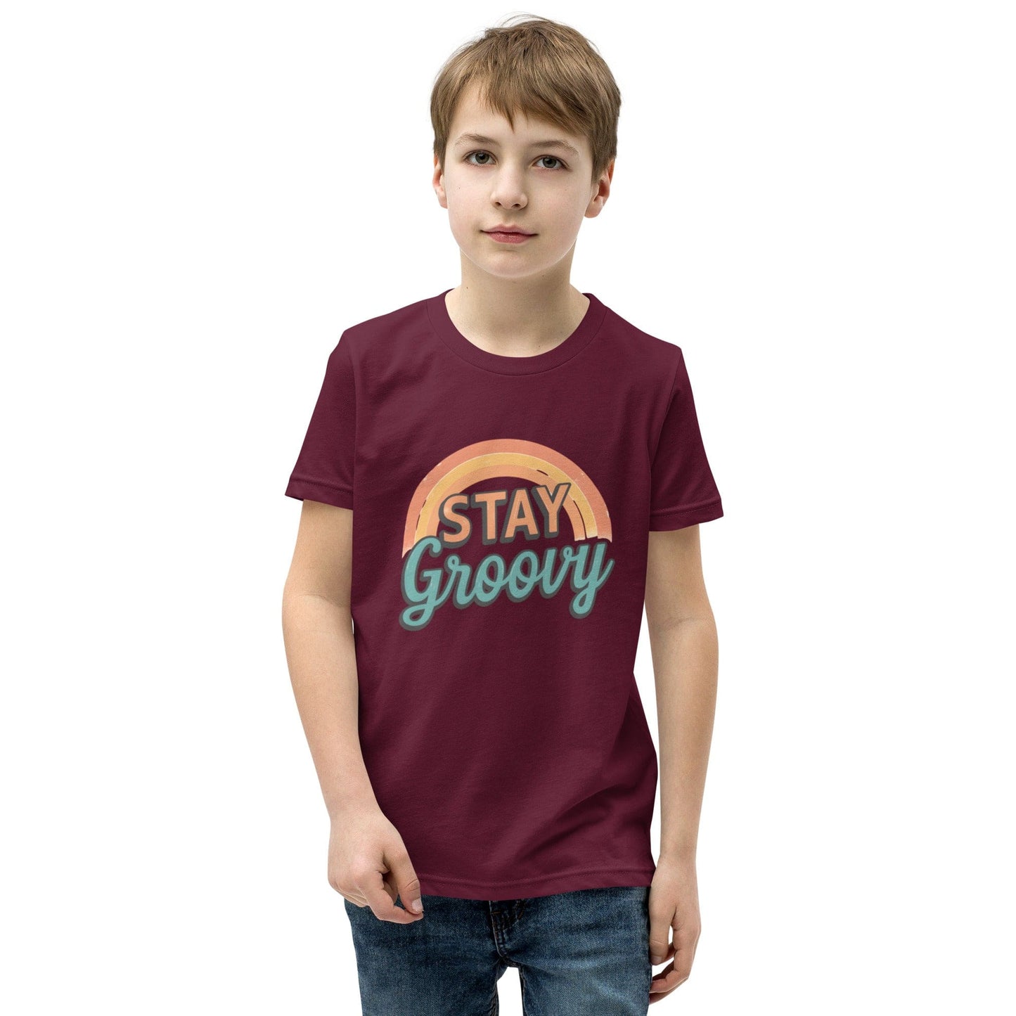 Stay Groovy Retro Rainbow Kids T-Shirt | ccanvas - Kids T-Shirts | Ccanvas