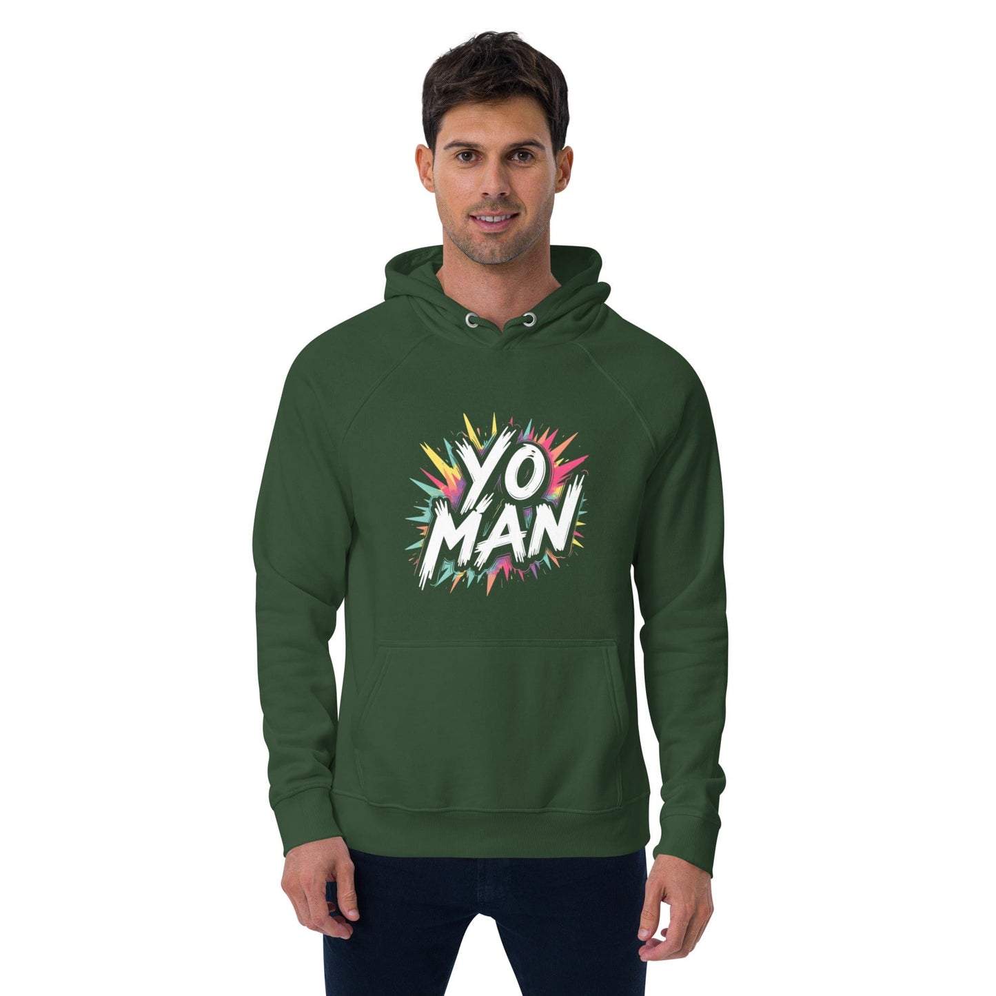 YO MAN Hoodie – Bold Comic Style Unisex Hoodie for Men & Women | ccanvas - Hoodies (Male & Female) | Ccanvas