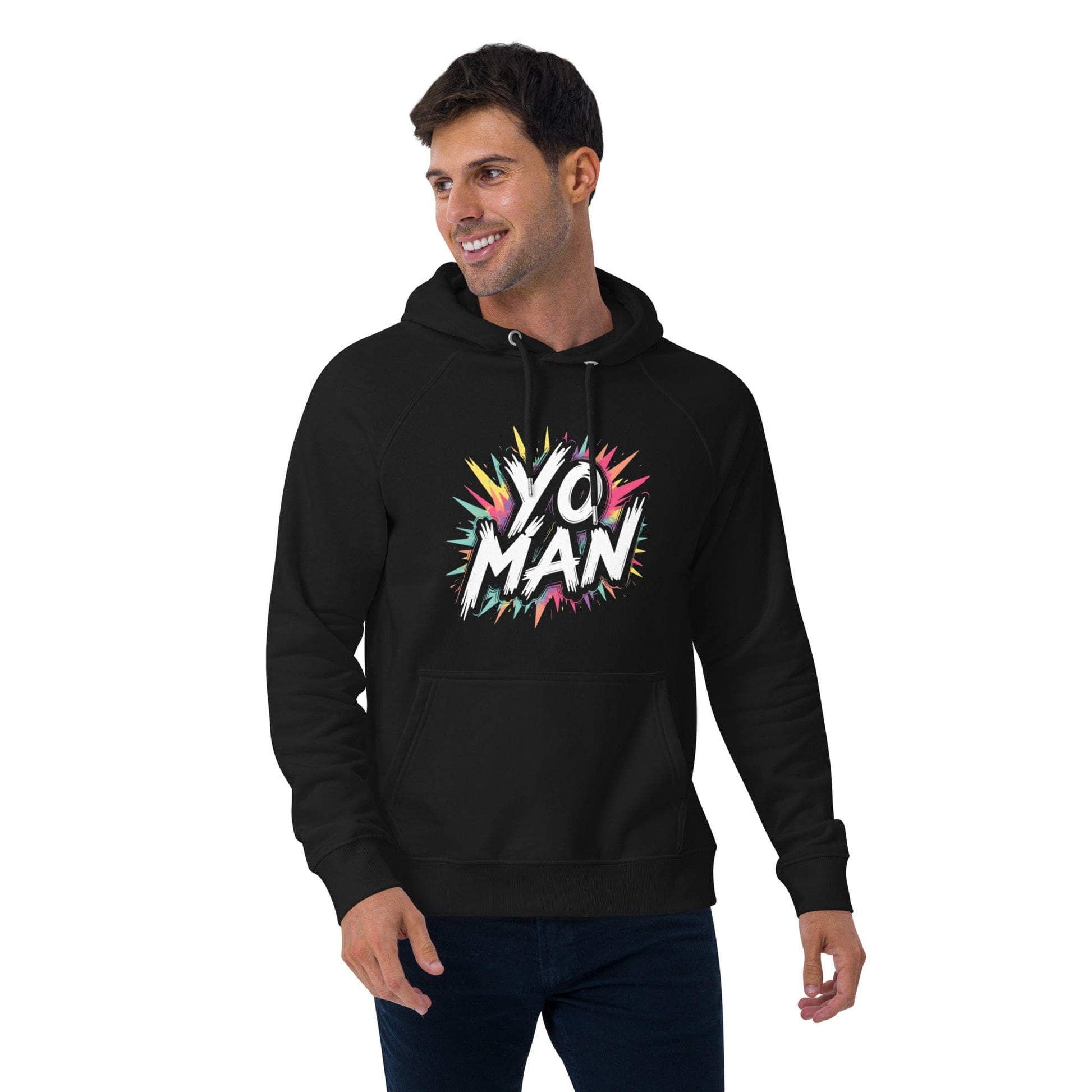YO MAN Hoodie – Bold Comic Style Unisex Hoodie for Men & Women | ccanvas - Hoodies (Male & Female) | Ccanvas