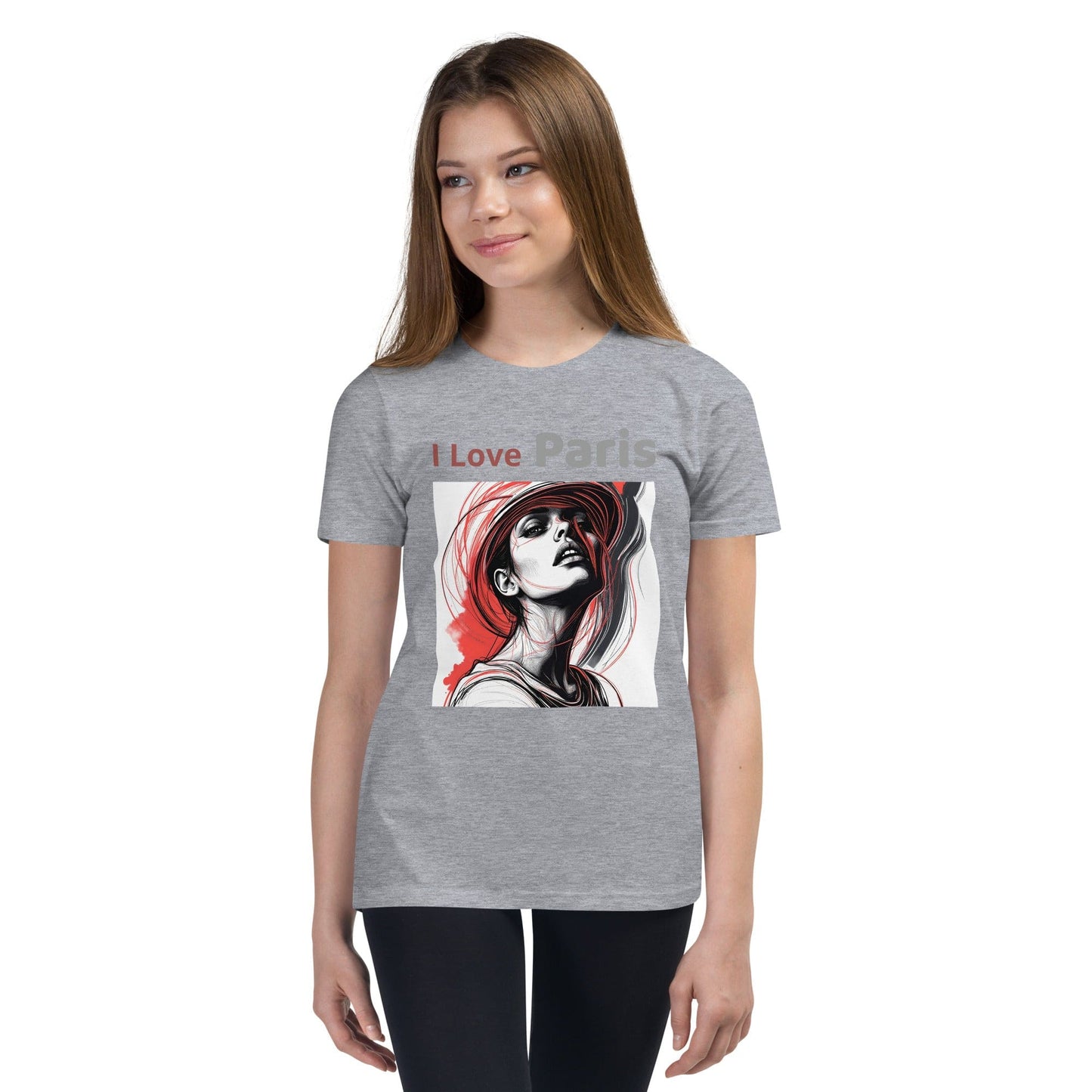 I Love Paris Red Hat Fashion T-Shirt for Women | ccanvas - Women’s T-Shirts | Ccanvas
