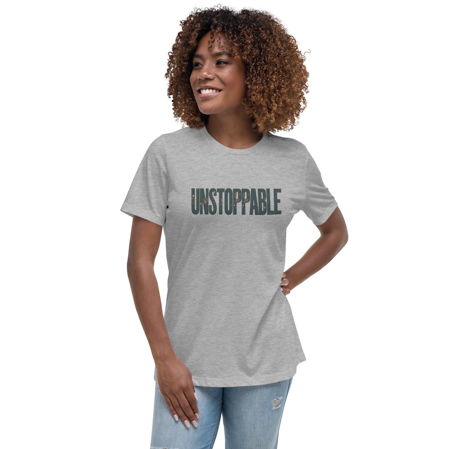 Unstoppable Motivational Graphic T-Shirt for Women – Empowerment Shirt | ccanvas - T-Shirt | Ccanvas