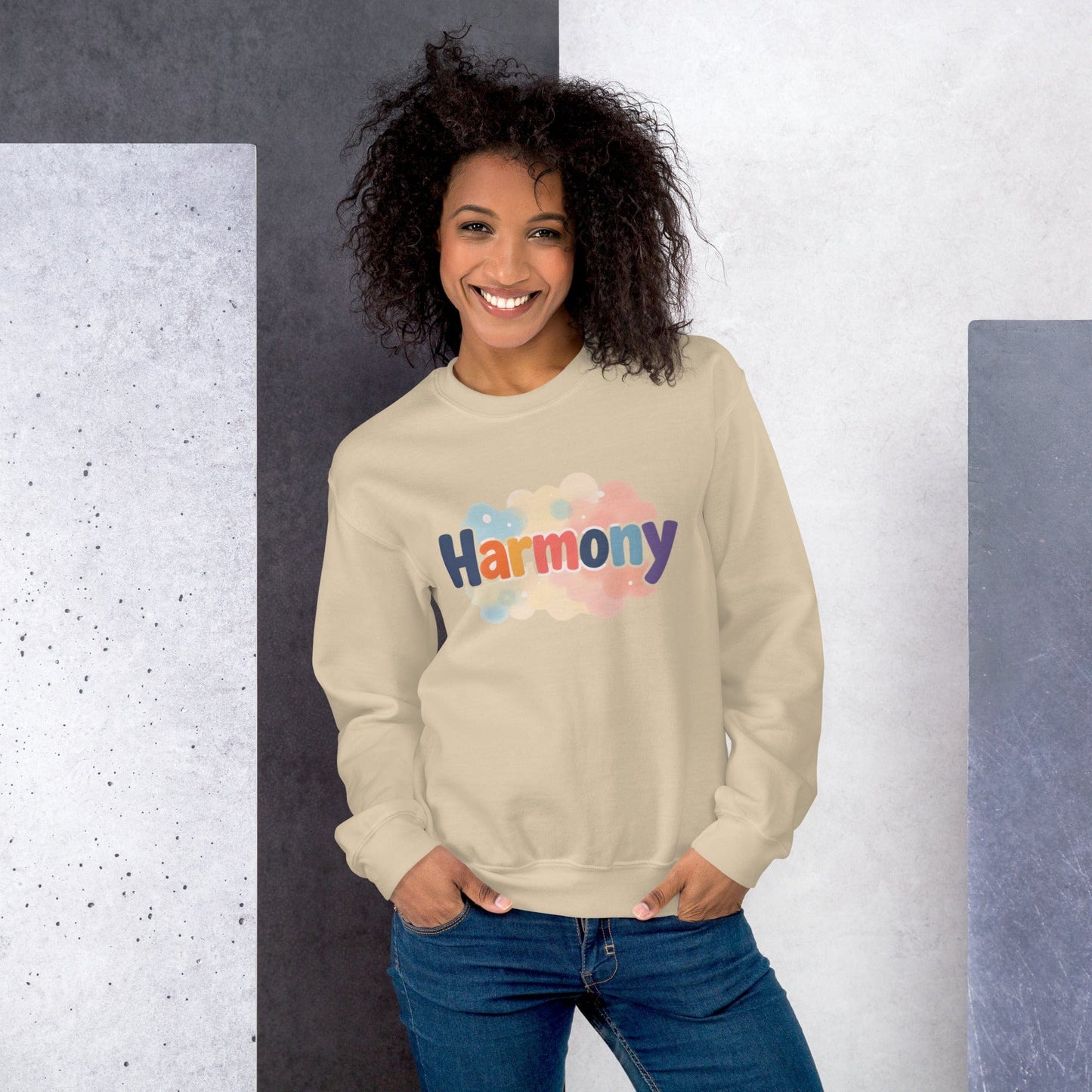 Harmony Statement Sweatshirt – Positive Energy Vibes for Women | ccanvas - Statement Sweatshirt | Ccanvas