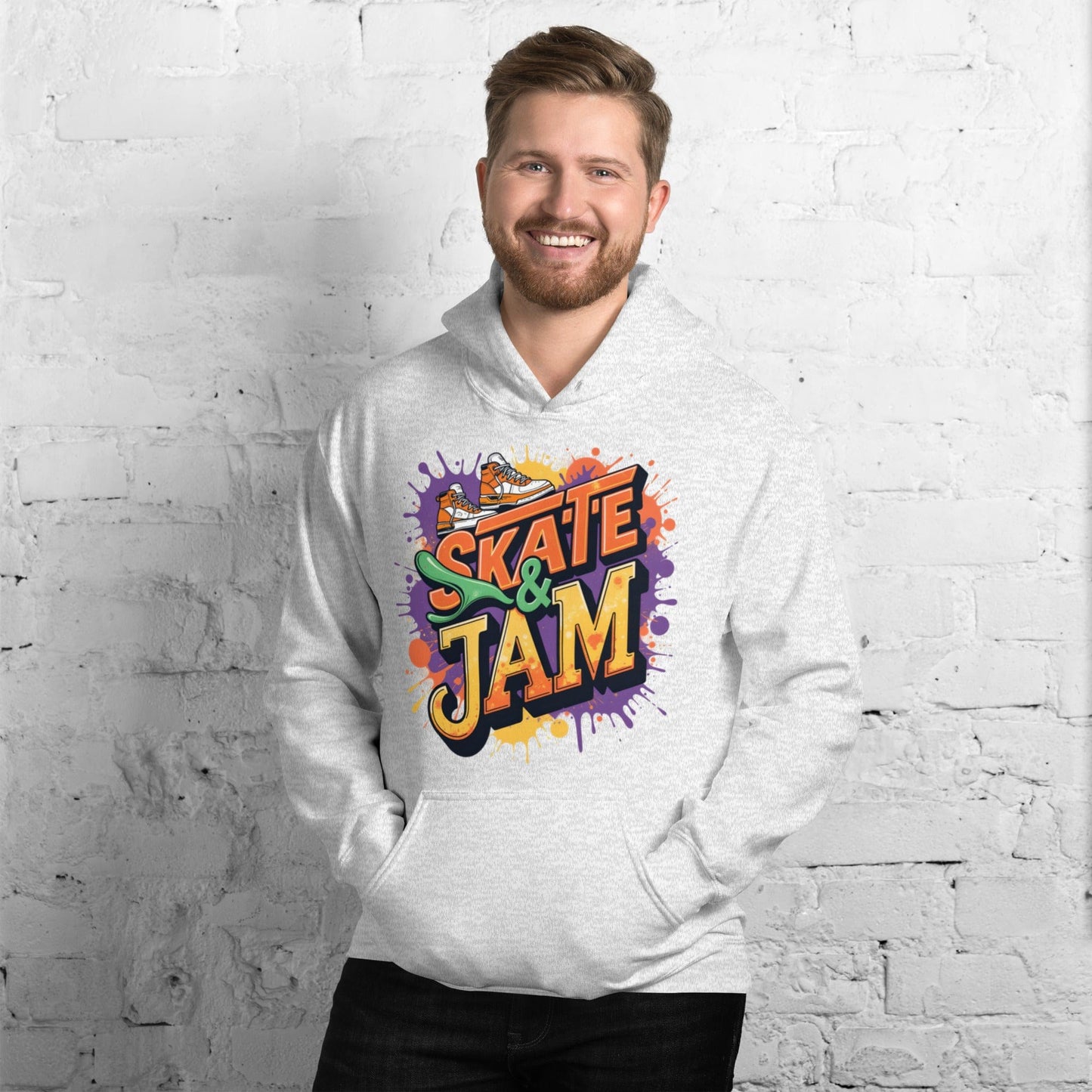 Skate & Jam Hoodie – Retro Streetwear Hoodie for Men & Women | ccanvas - Hoodies (Male & Female) | Ccanvas