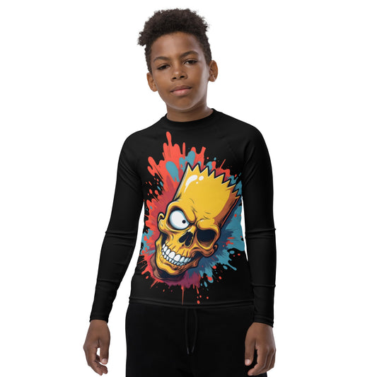 Kids’ Skull Comic Long Sleeve Tee – Organic Cotton Streetwear | ccanvas - T-Shirt | Ccanvas