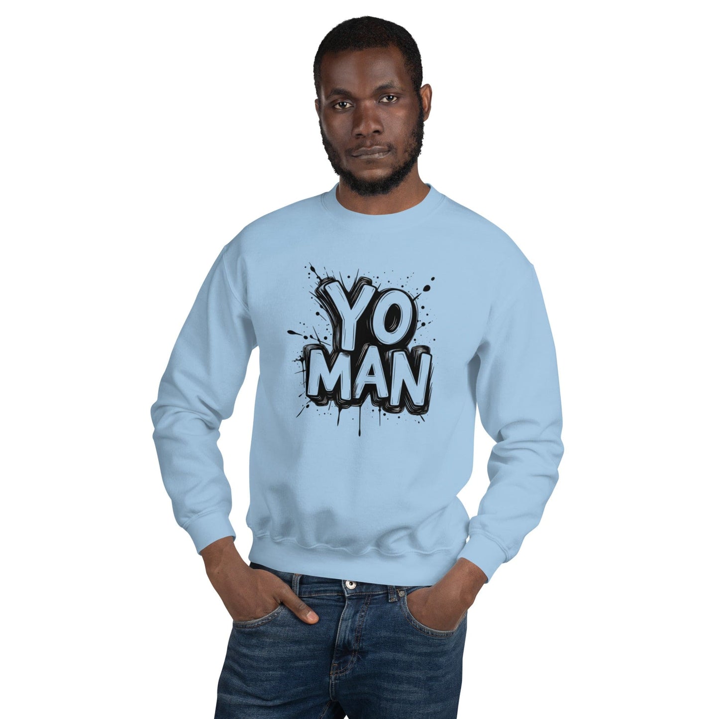 Yo Man Graffiti Sweatshirt - Bold Urban Streetwear Crewneck | ccanvas - Sweatshirt | Ccanvas