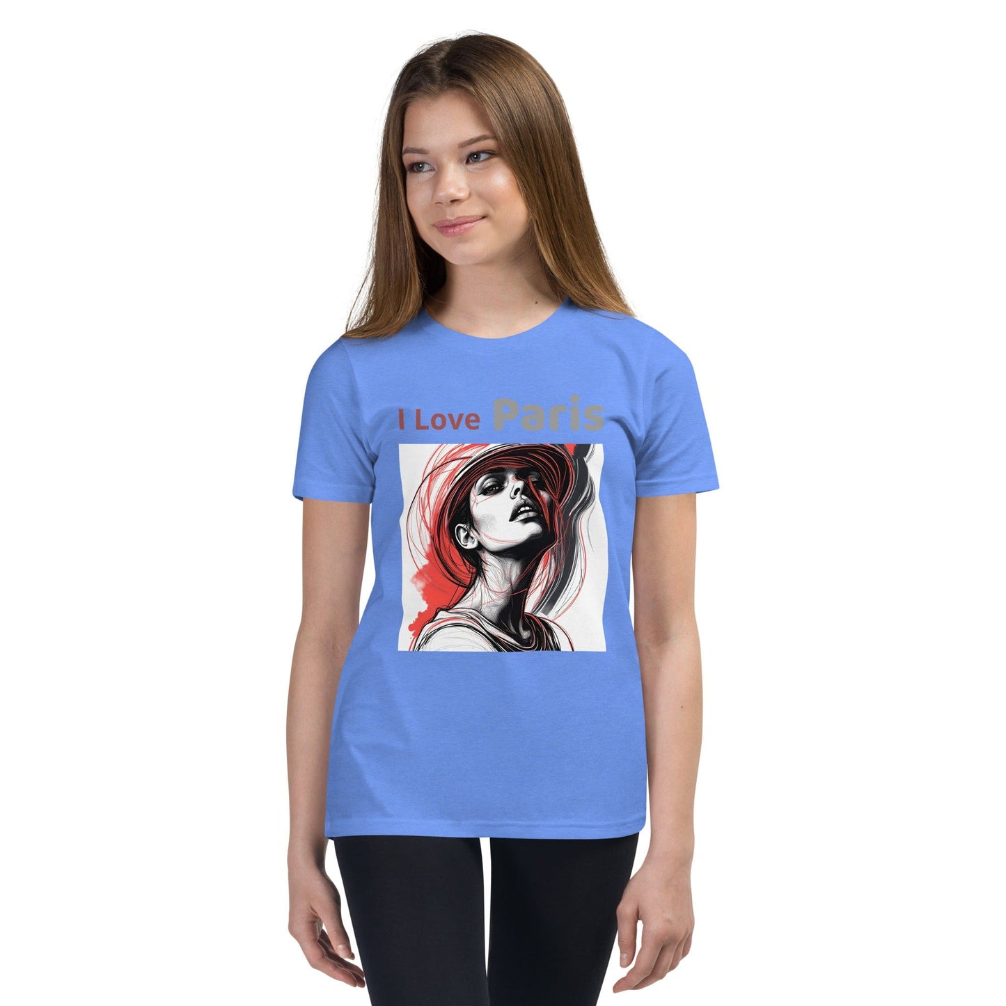 I Love Paris Red Hat Fashion T-Shirt for Women | ccanvas - Women’s T-Shirts | Ccanvas