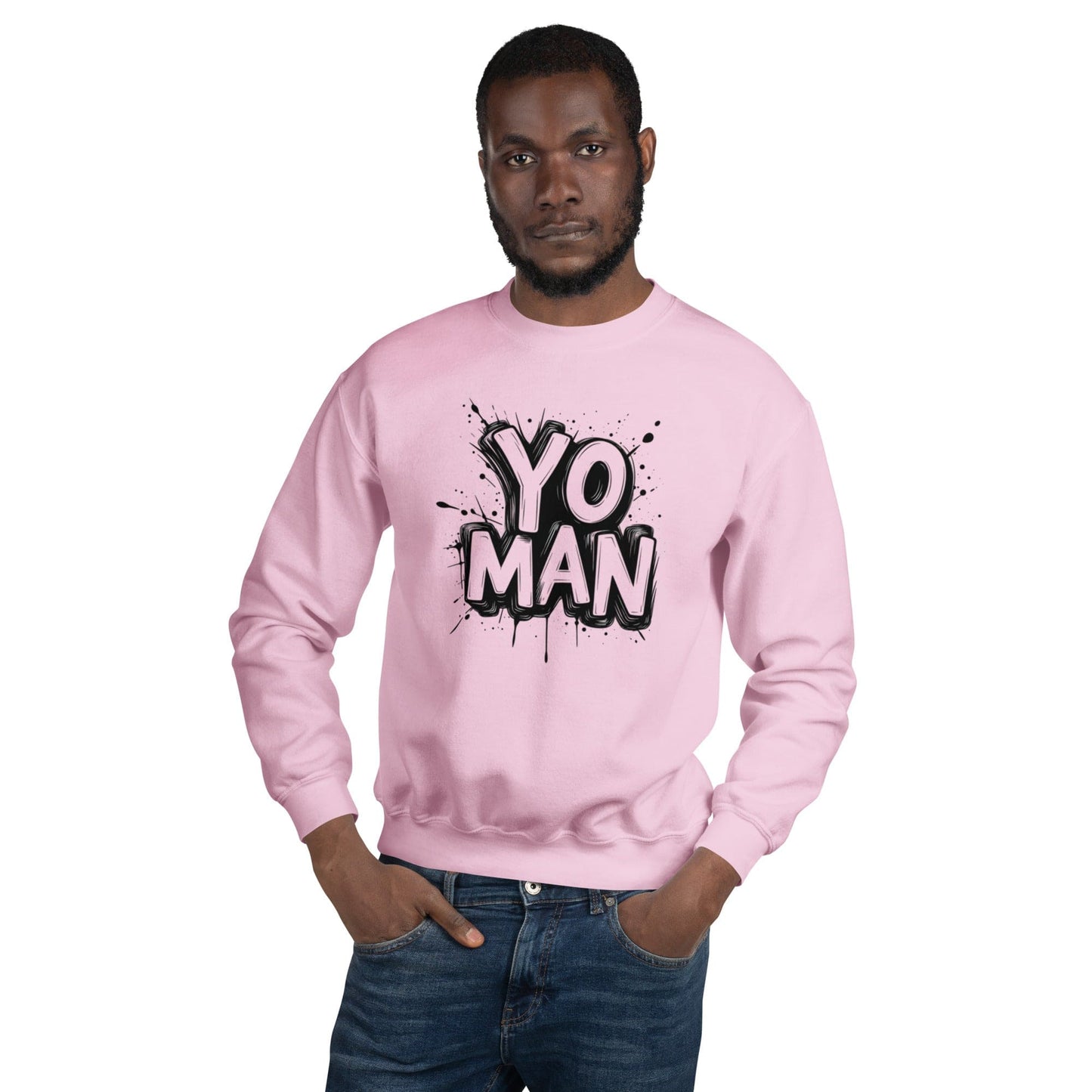 Yo Man Graffiti Sweatshirt - Bold Urban Streetwear Crewneck | ccanvas - Sweatshirt | Ccanvas