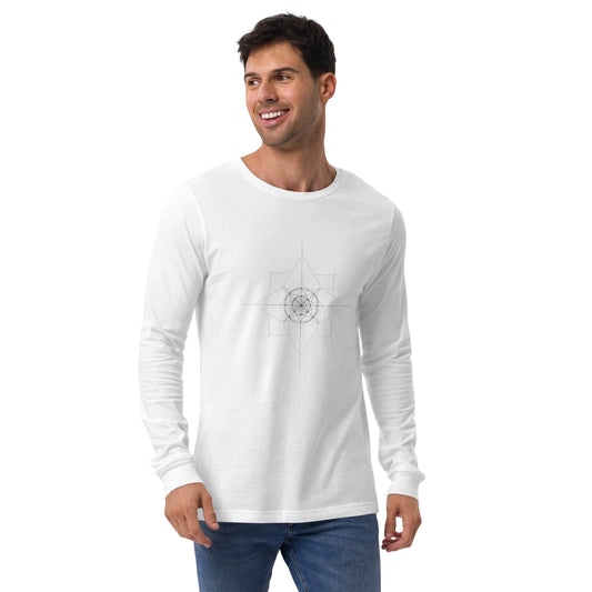 Sacred Geometry Long - Sleeve Shirt - Minimalist Spiritual Tee | ccanvas - T-Shirt | Ccanvas