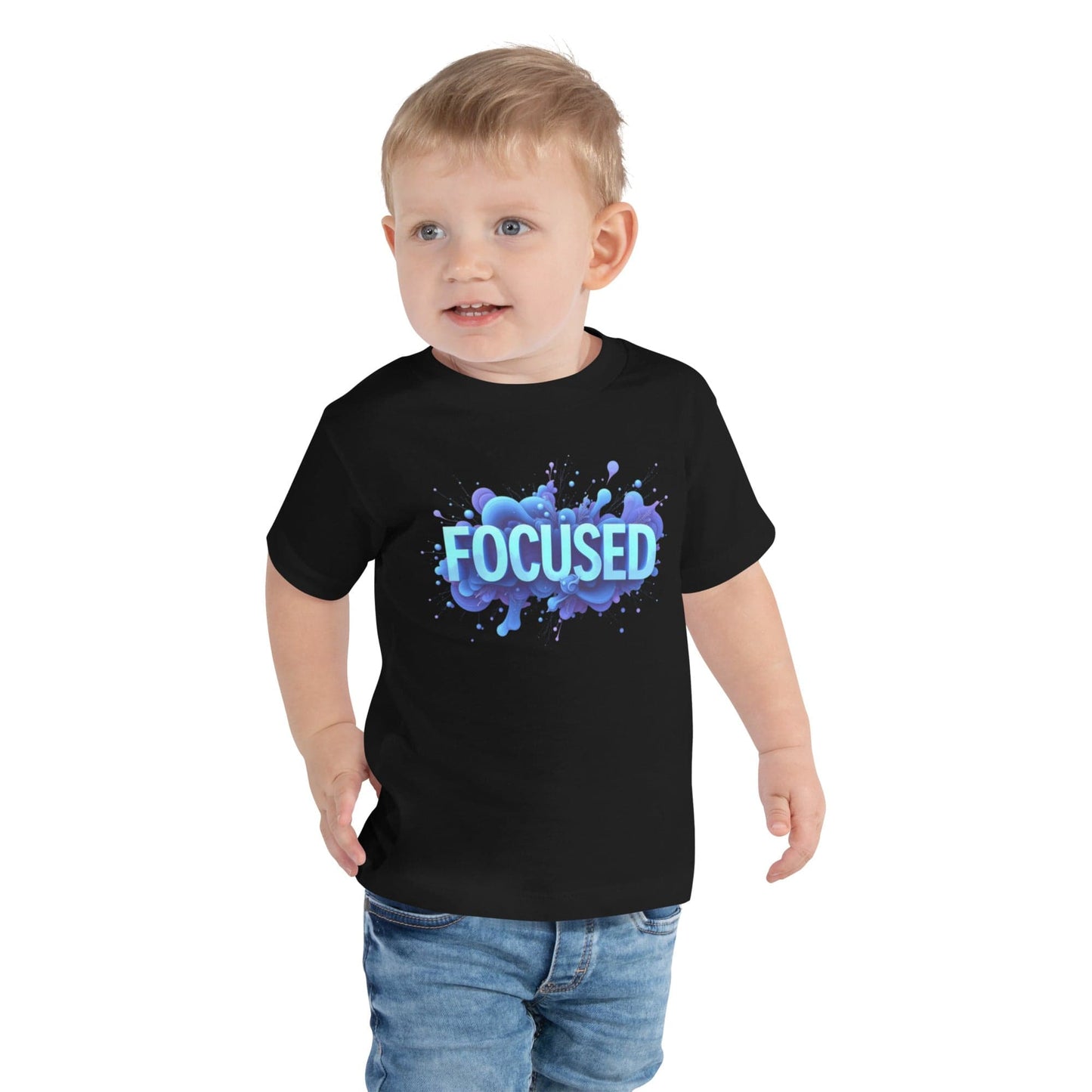 FOCUSED Toddler T-Shirt – Motivational Graphic Tee for Kids | ccanvas - Kids T-Shirts | Ccanvas