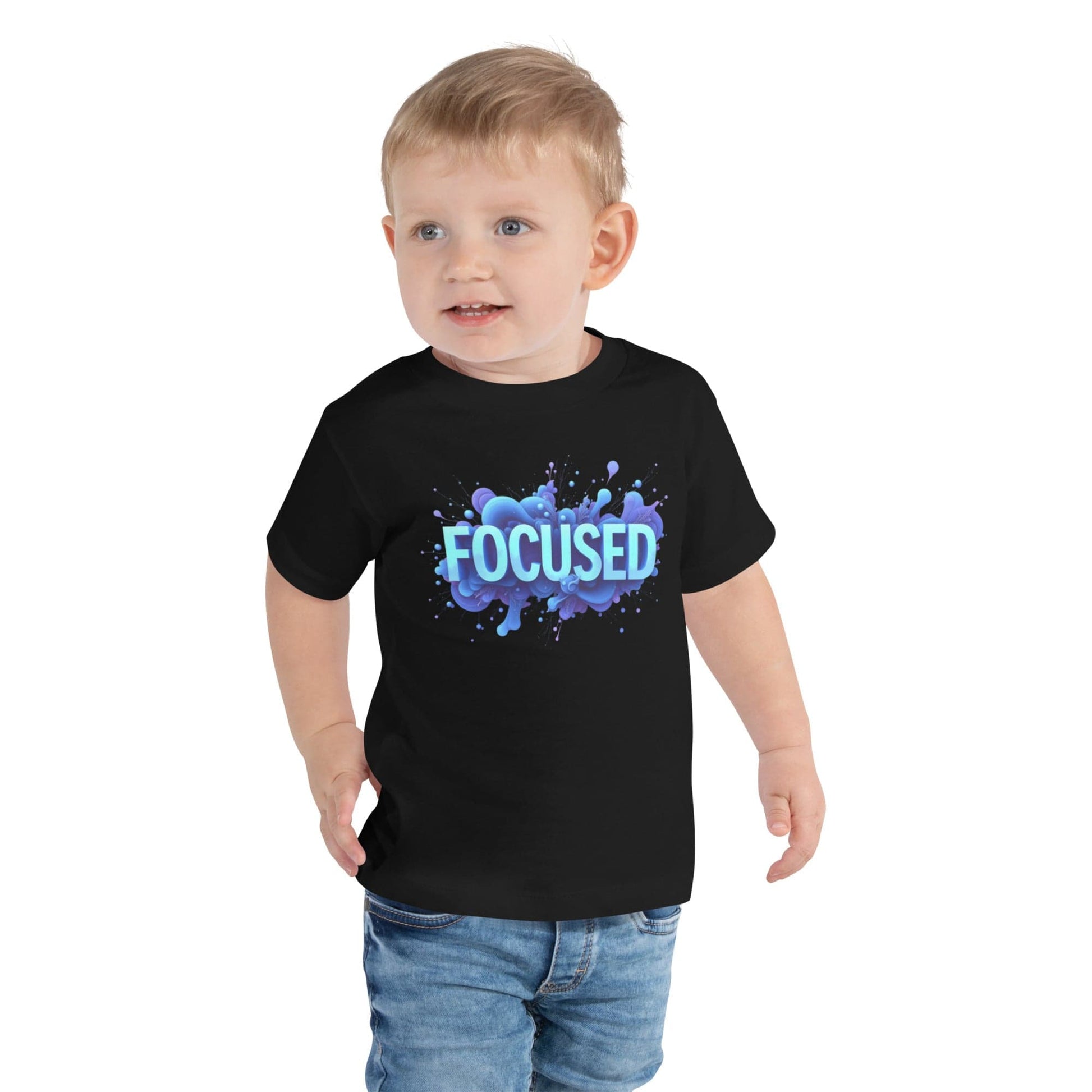 FOCUSED Toddler T-Shirt – Motivational Graphic Tee for Kids | ccanvas - Kids T-Shirts | Ccanvas