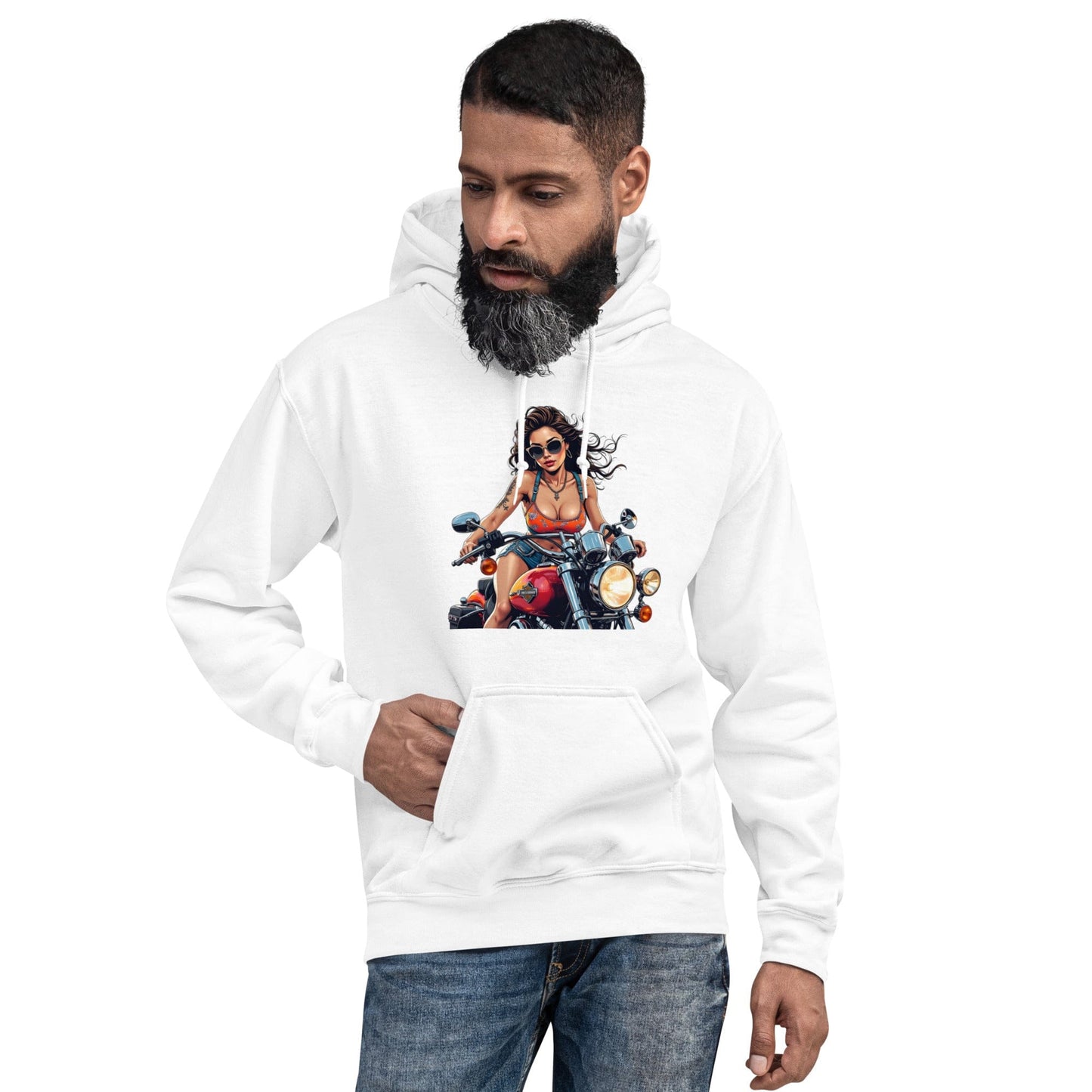 Free Ride Hoodie – Bold Biker Girl Graphic Sweatshirt | ccanvas - Unisex Hoodie | Ccanvas