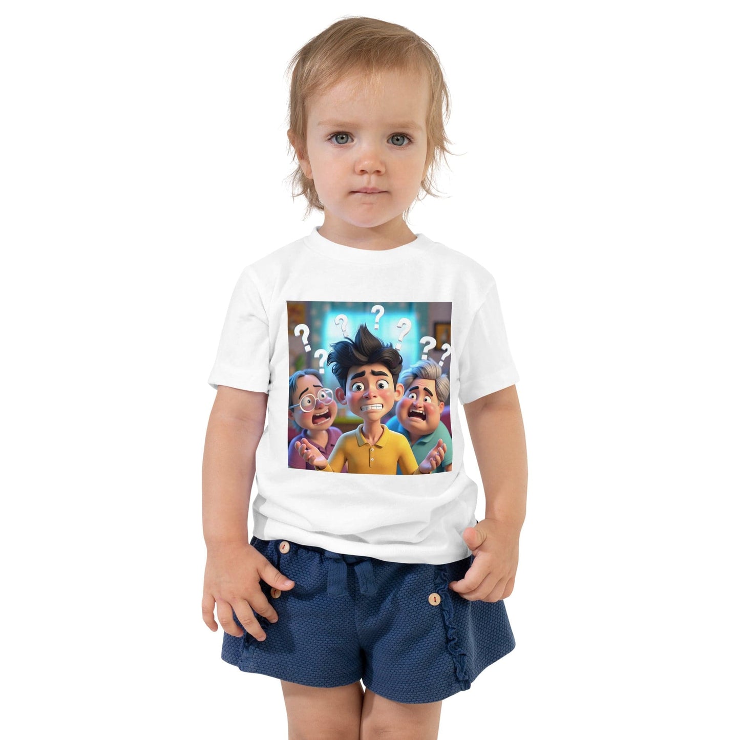 Funny Toddler T-Shirt with Confused Kids & Math Homework Design | ccanvas - Toddler T-Shirts | Ccanvas