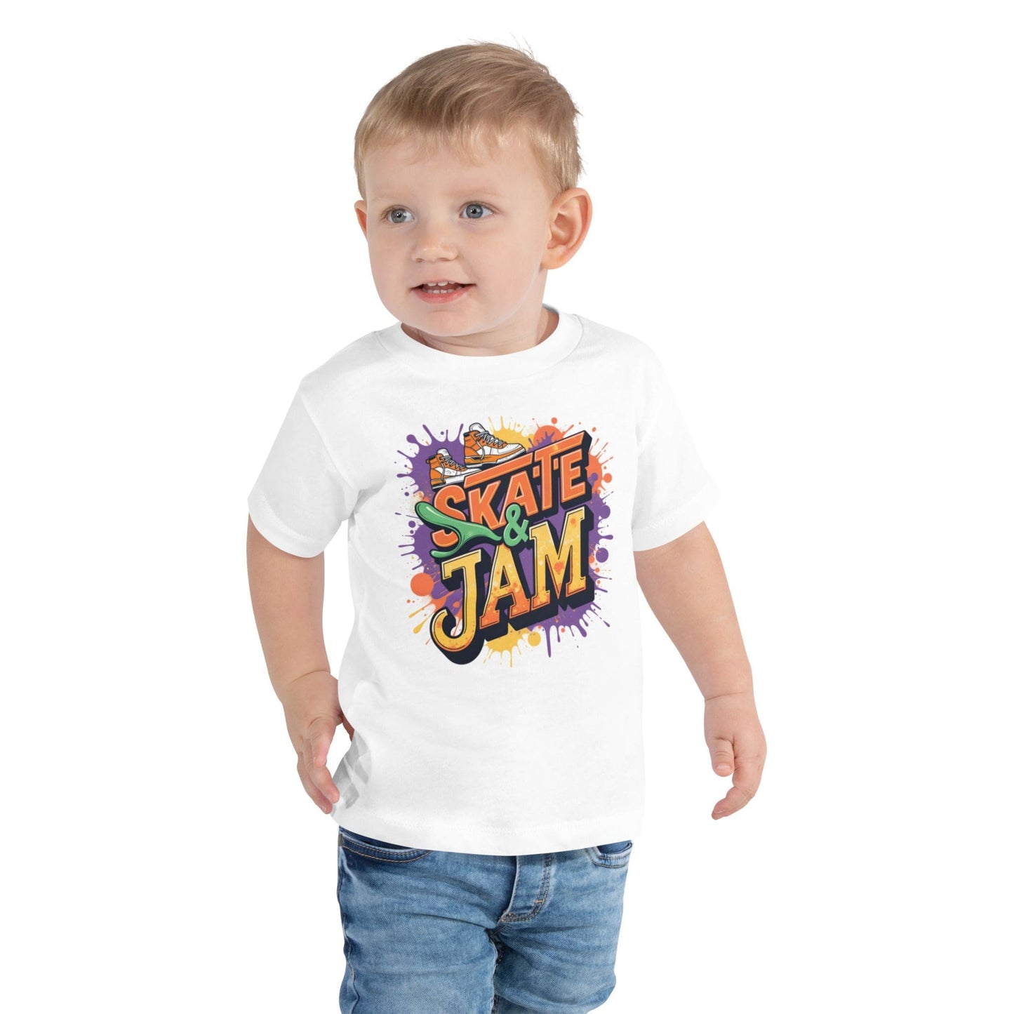 Skate & Jam Kids T-Shirt – Funky Skater Style Graphic Tee for Boys & Girls | ccanvas - Kids T-Shirts | Ccanvas