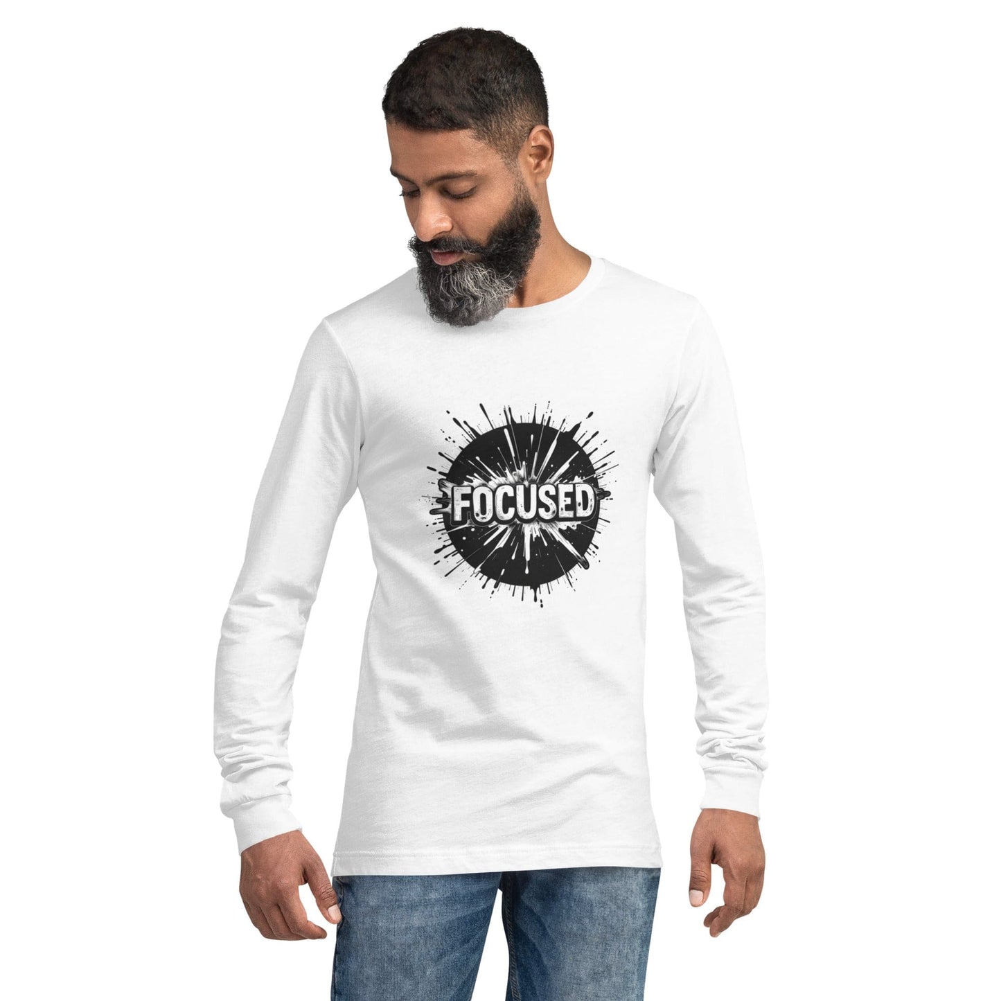 Off White T-shirt featuring a dynamic, futuristic urban pulse graphic with digital strokes – premium streetwear by ccanvas