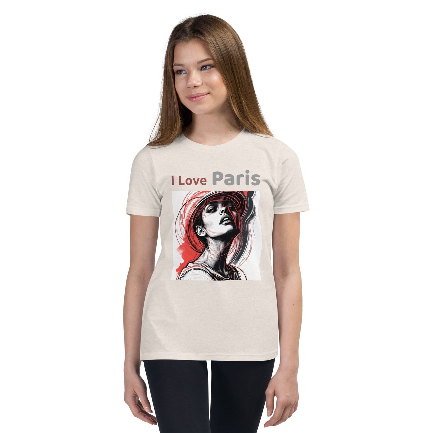 I Love Paris Red Hat Fashion T-Shirt for Women | ccanvas - Women’s T-Shirts | Ccanvas