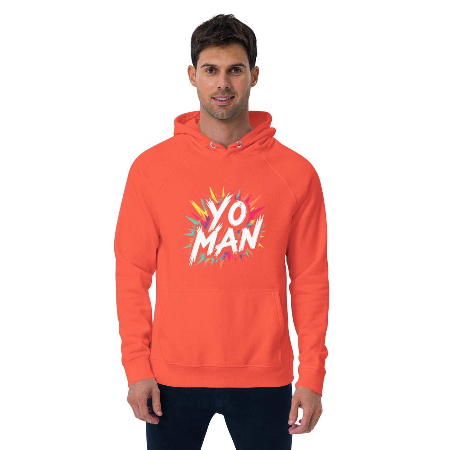 YO MAN Hoodie – Bold Comic Style Unisex Hoodie for Men & Women | ccanvas - Hoodies (Male & Female) | Ccanvas