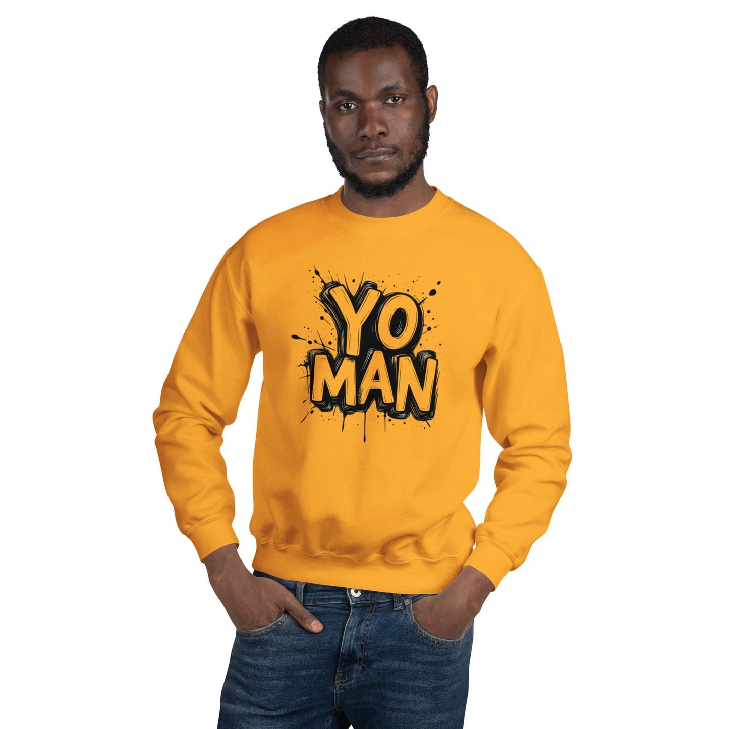 Yo Man Graffiti Sweatshirt - Bold Urban Streetwear Crewneck | ccanvas - Sweatshirt | Ccanvas