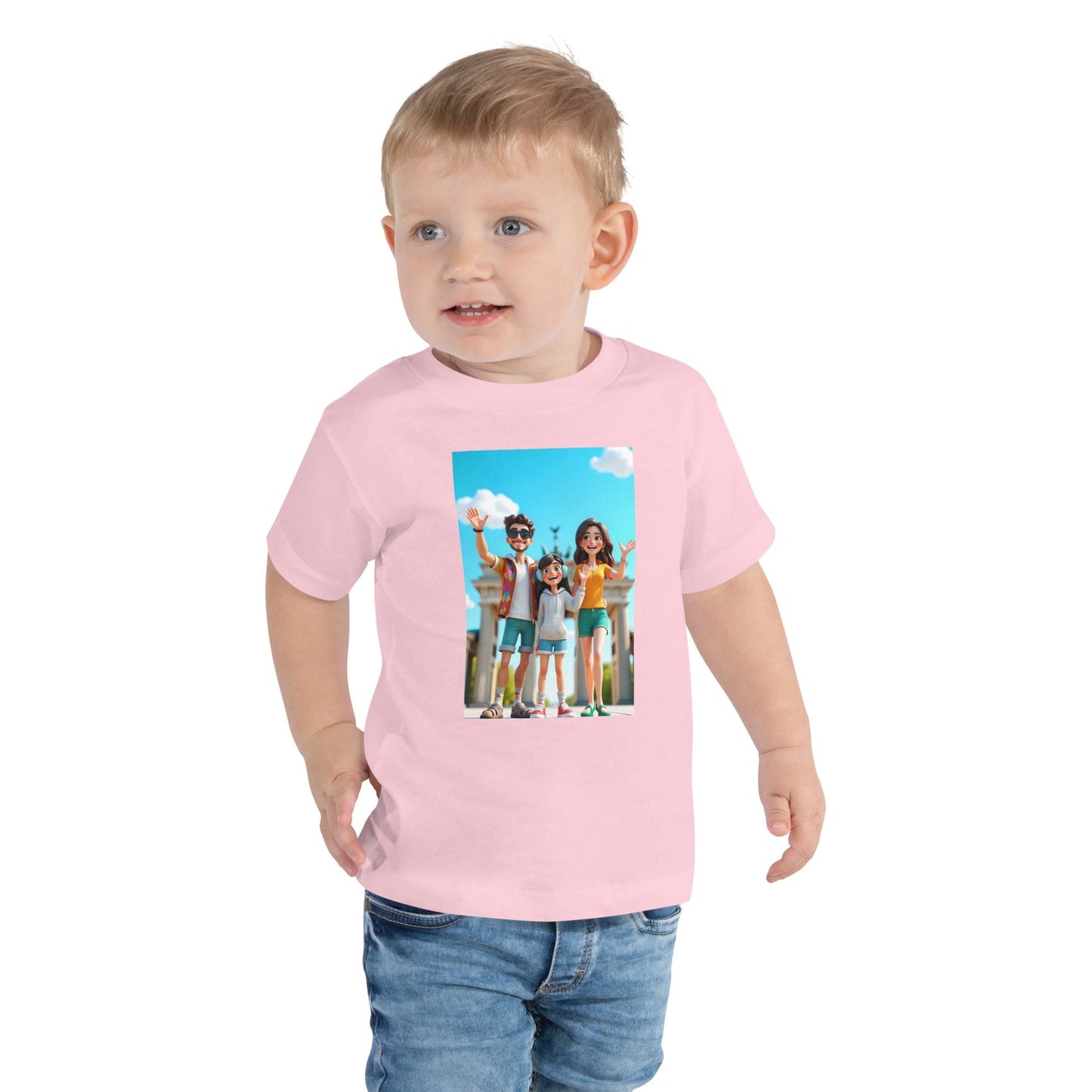 Cartoon Family Berlin Toddler T-Shirt with Travel Vibes & Landmarks | ccanvas - Kids T-Shirts | Ccanvas
