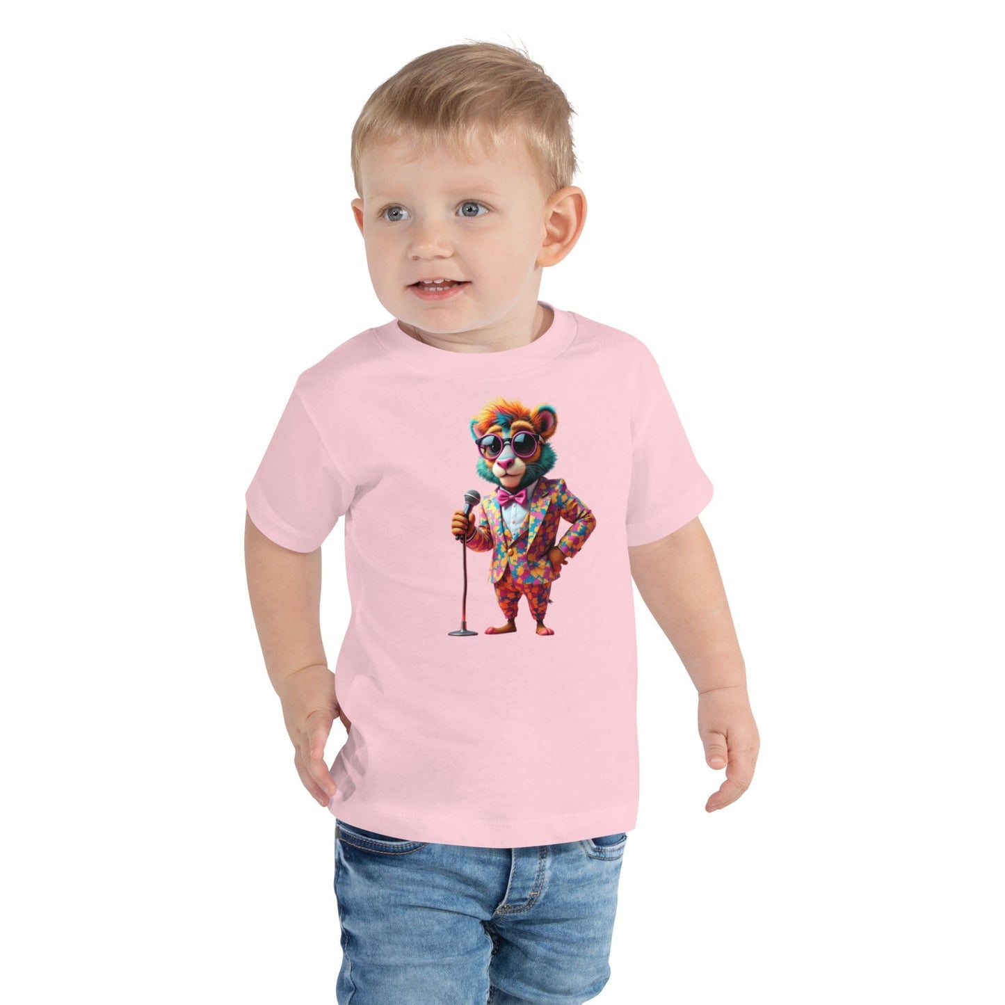 Funny Performer Bear Toddler T-Shirt with Sunglasses & Mic | ccanvas - Kids T-Shirts | Ccanvas