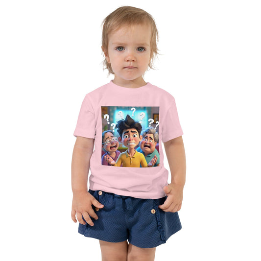 Funny Toddler T-Shirt with Confused Kids & Math Homework Design | ccanvas - Toddler T-Shirts | Ccanvas