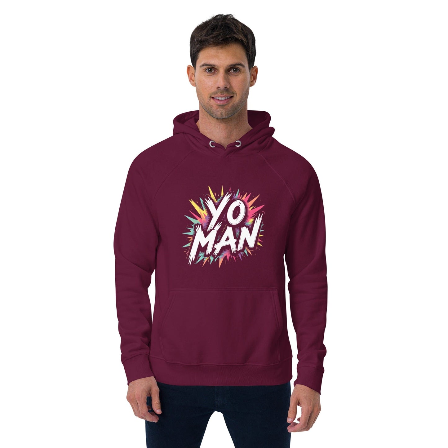 YO MAN Hoodie – Bold Comic Style Unisex Hoodie for Men & Women | ccanvas - Hoodies (Male & Female) | Ccanvas