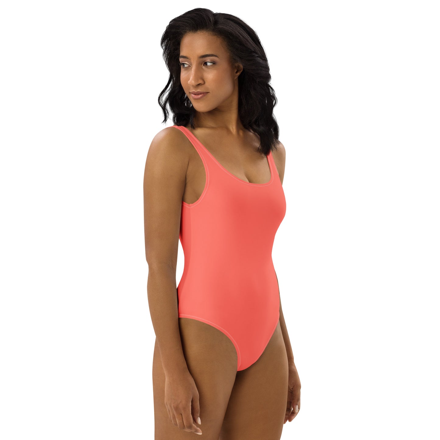 Sunset Coral One - Piece Swimsuit – Scoop Neck | ccanvas - Swimsuit | Ccanvas