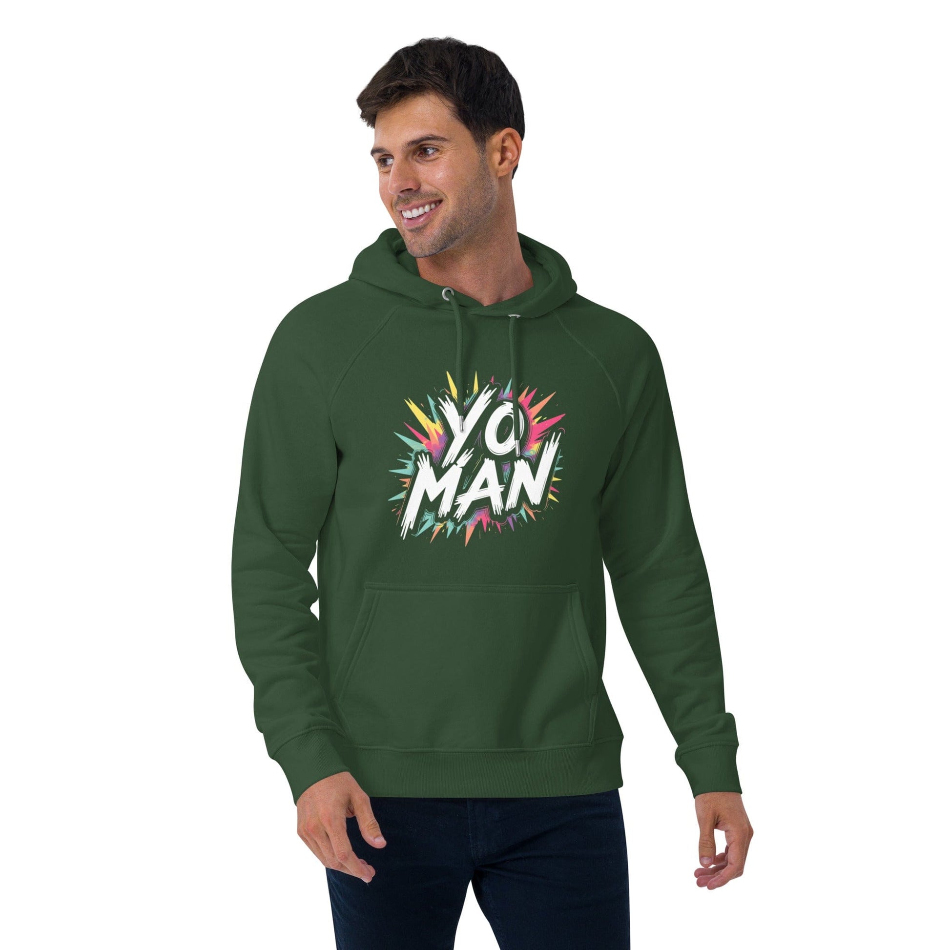 YO MAN Hoodie – Bold Comic Style Unisex Hoodie for Men & Women | ccanvas - Hoodies (Male & Female) | Ccanvas
