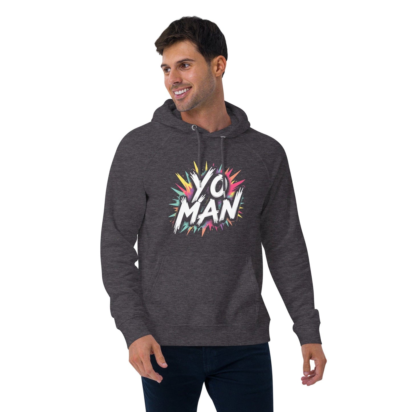 YO MAN Hoodie – Bold Comic Style Unisex Hoodie for Men & Women | ccanvas - Hoodies (Male & Female) | Ccanvas