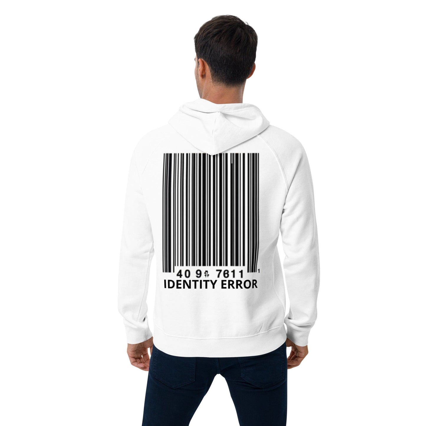 Identity Error Barcode Hoodie – Backprint Streetwear by ccanvas - Unisex Hoodie | Ccanvas