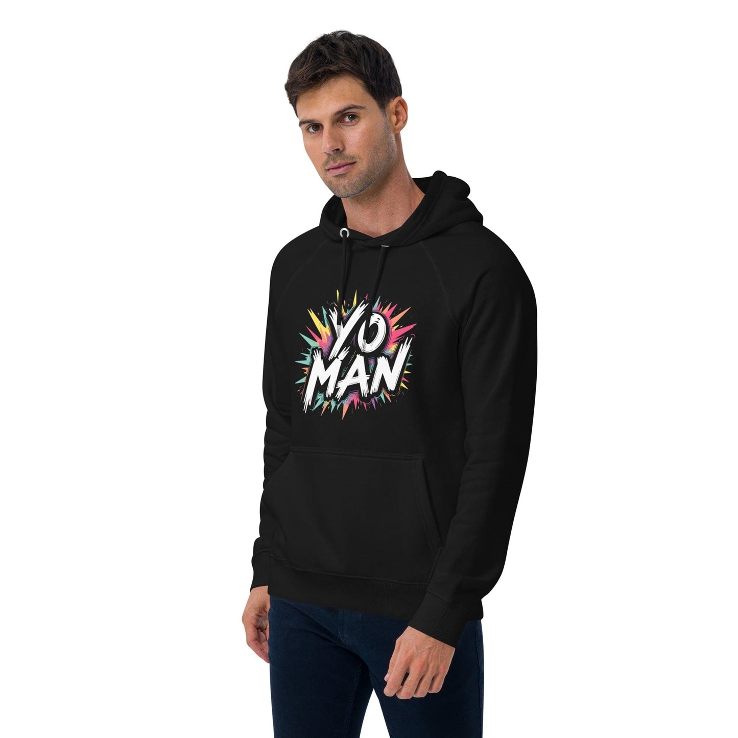 YO MAN Hoodie – Bold Comic Style Unisex Hoodie for Men & Women | ccanvas - Hoodies (Male & Female) | Ccanvas
