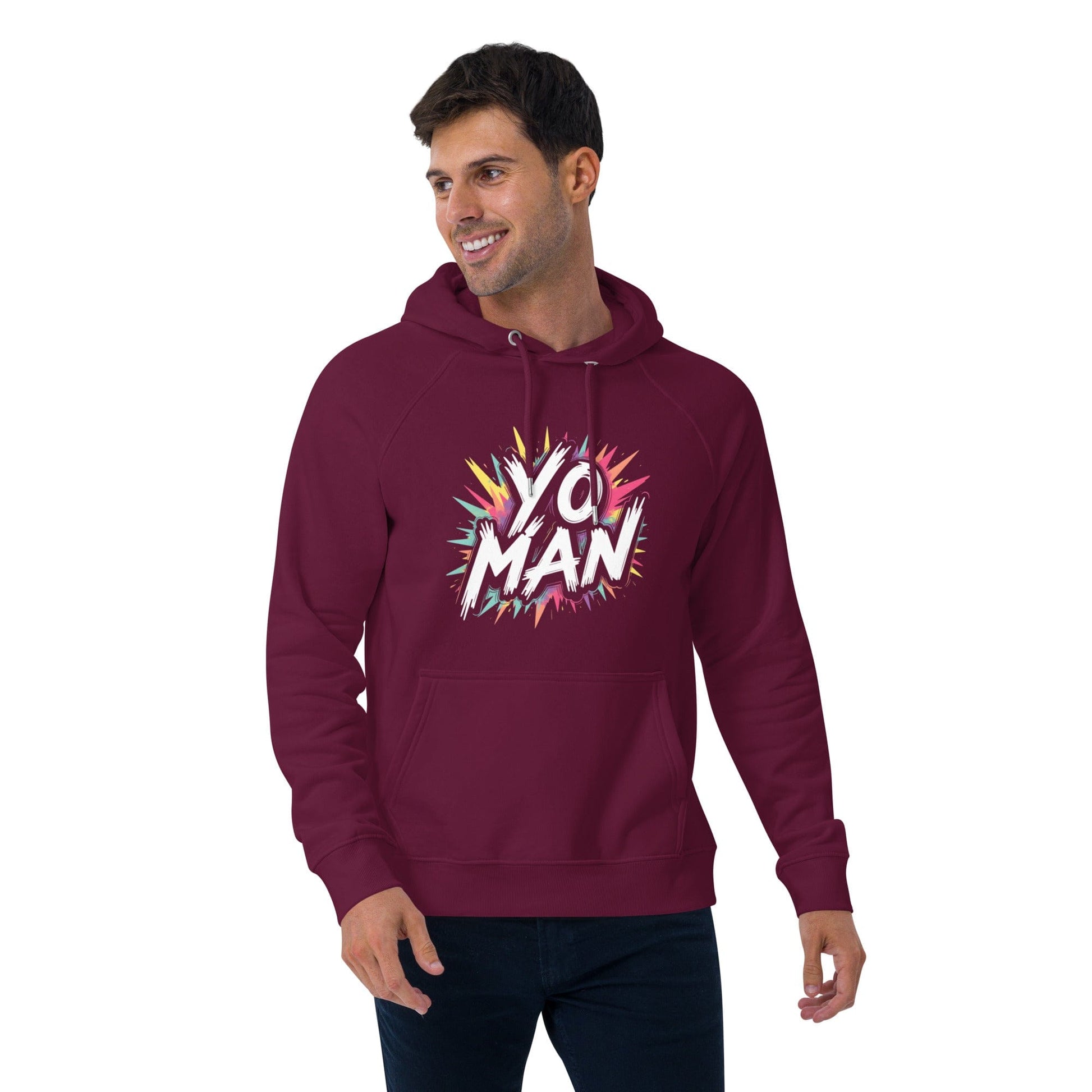 YO MAN Hoodie – Bold Comic Style Unisex Hoodie for Men & Women | ccanvas - Hoodies (Male & Female) | Ccanvas