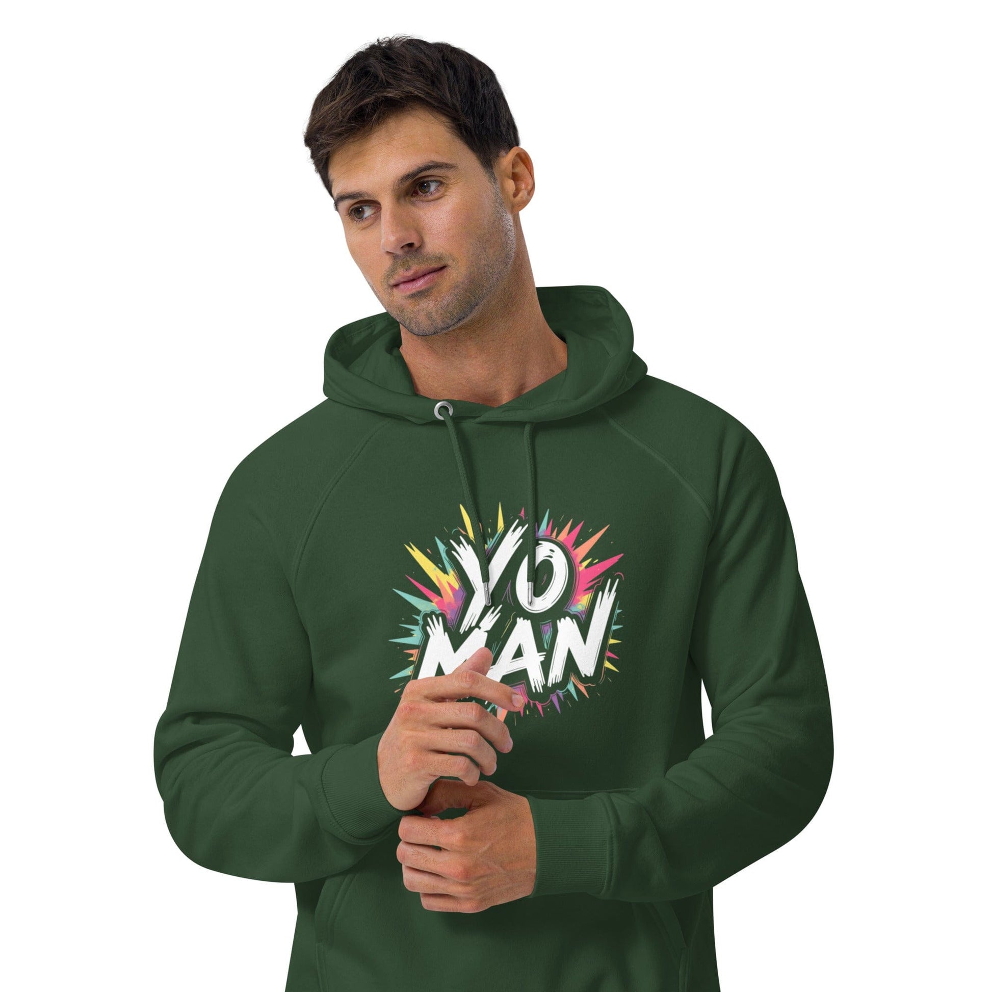 YO MAN Hoodie – Bold Comic Style Unisex Hoodie for Men & Women | ccanvas - Hoodies (Male & Female) | Ccanvas