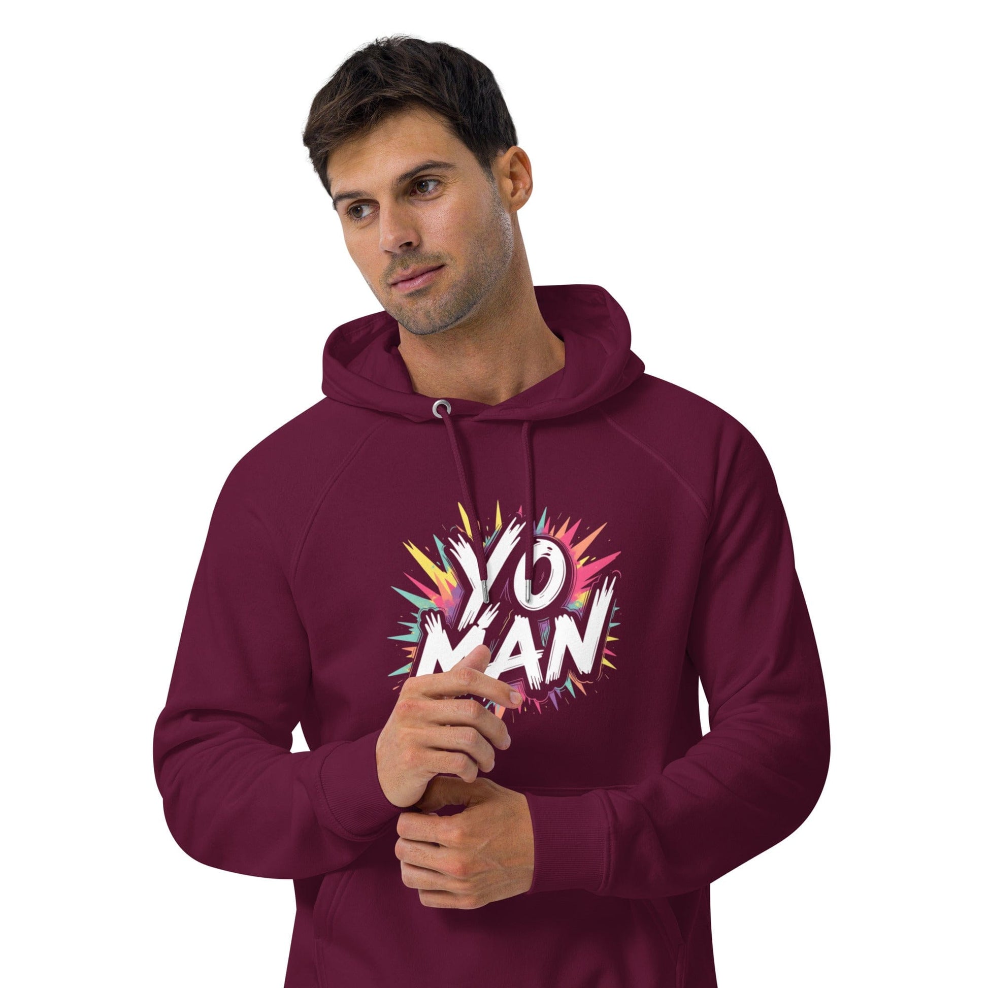 YO MAN Hoodie – Bold Comic Style Unisex Hoodie for Men & Women | ccanvas - Hoodies (Male & Female) | Ccanvas