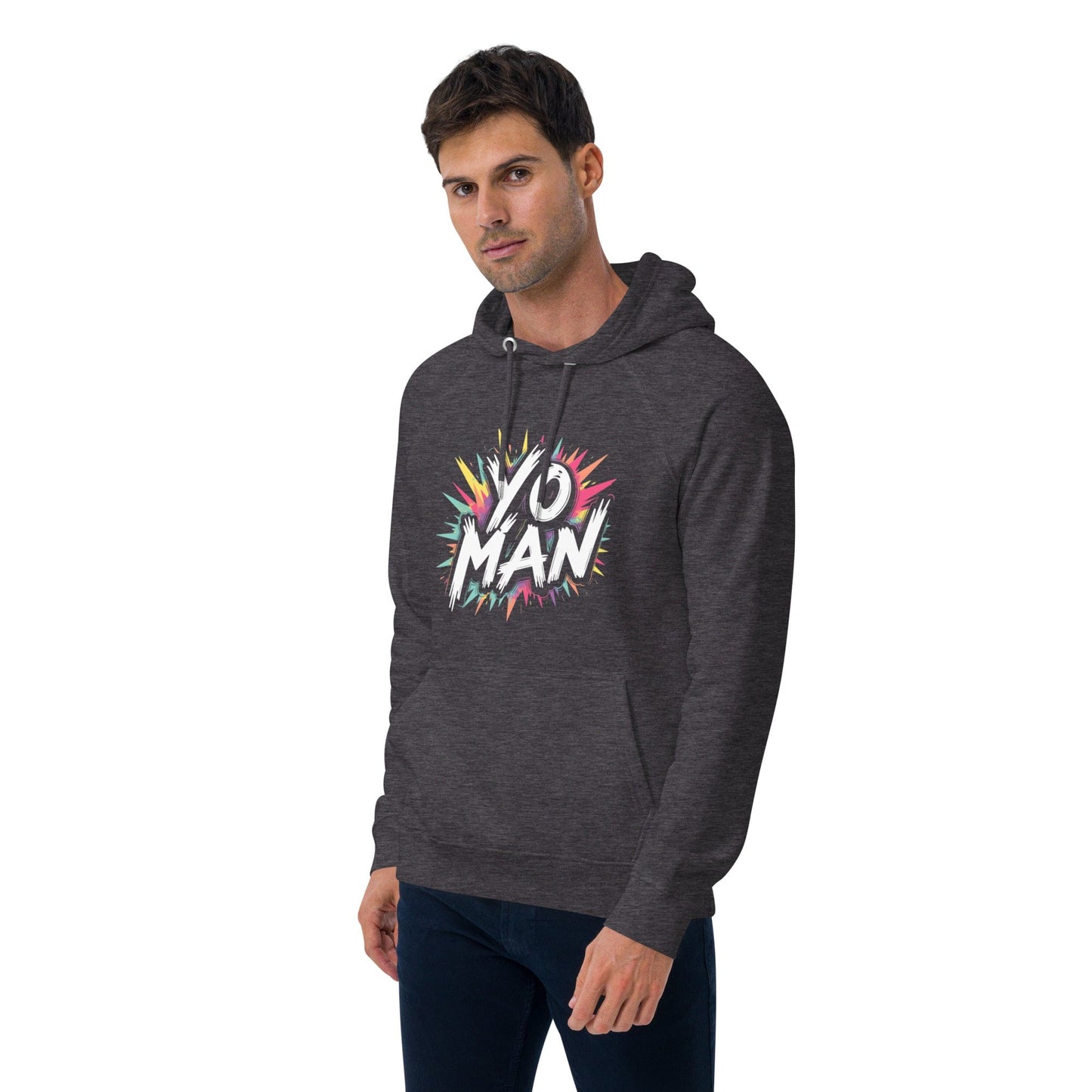 YO MAN Hoodie – Bold Comic Style Unisex Hoodie for Men & Women | ccanvas - Hoodies (Male & Female) | Ccanvas