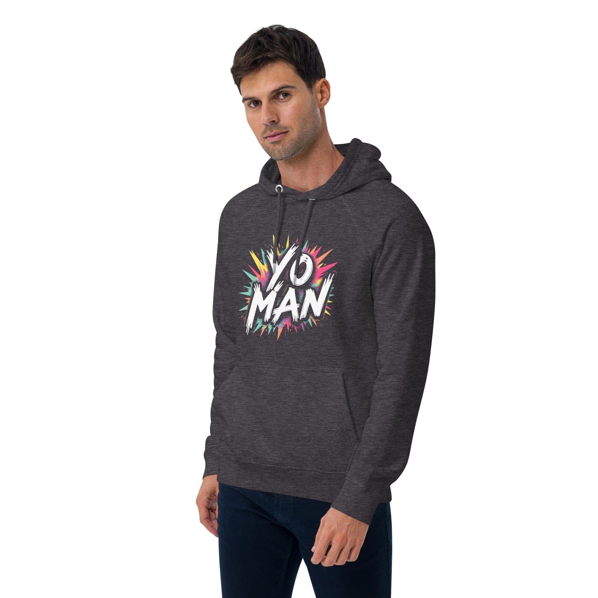 YO MAN Hoodie – Bold Comic Style Unisex Hoodie for Men & Women | ccanvas - Hoodies (Male & Female) | Ccanvas