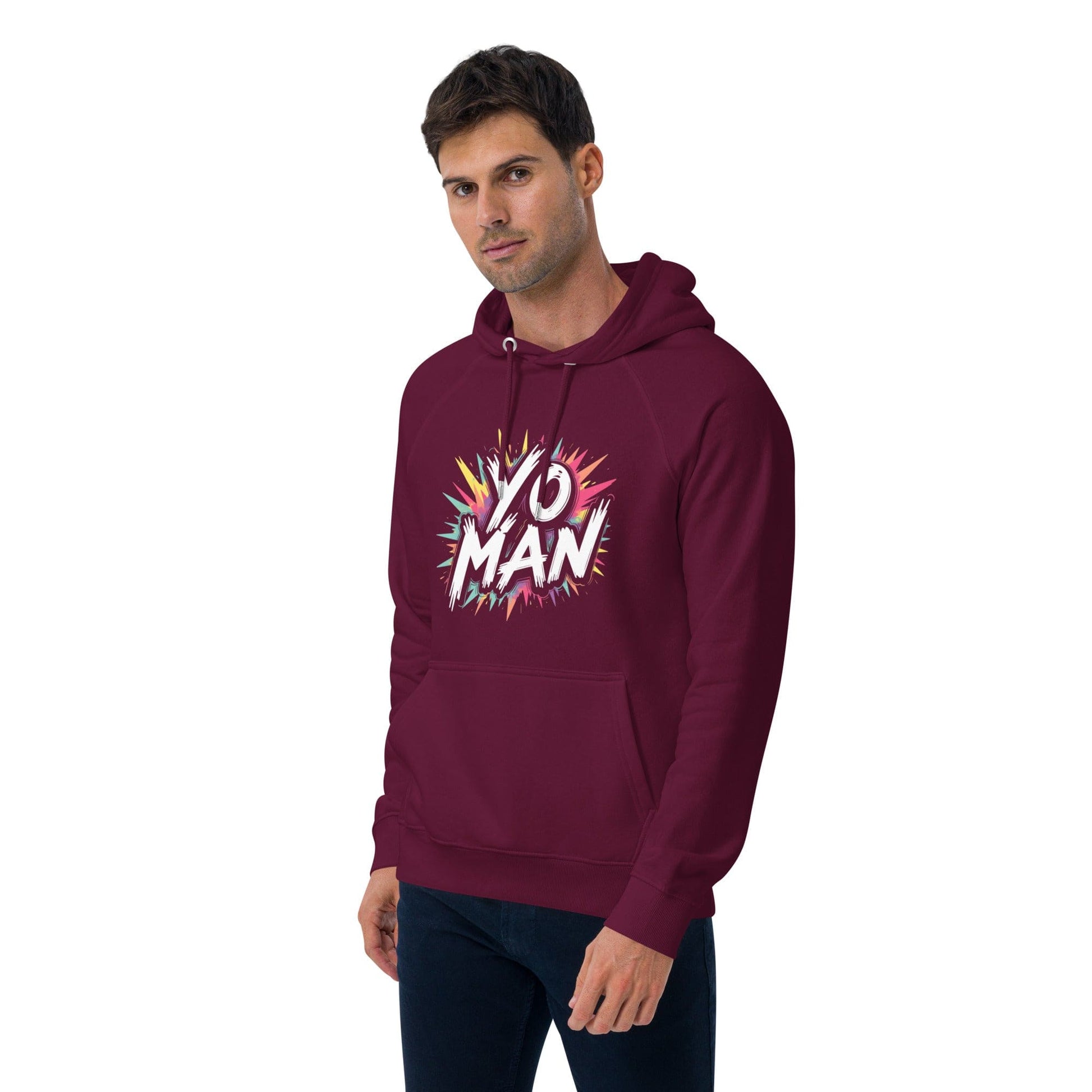 YO MAN Hoodie – Bold Comic Style Unisex Hoodie for Men & Women | ccanvas - Hoodies (Male & Female) | Ccanvas