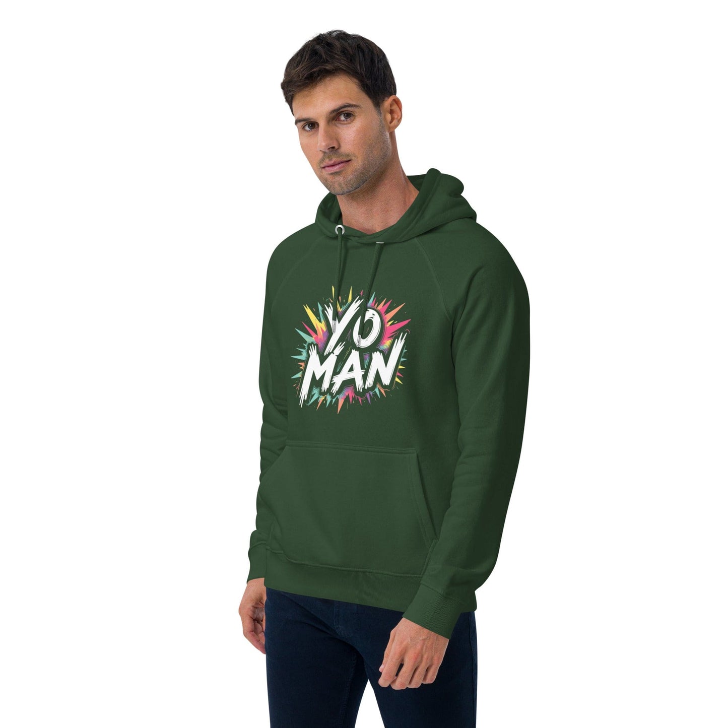 YO MAN Hoodie – Bold Comic Style Unisex Hoodie for Men & Women | ccanvas - Hoodies (Male & Female) | Ccanvas